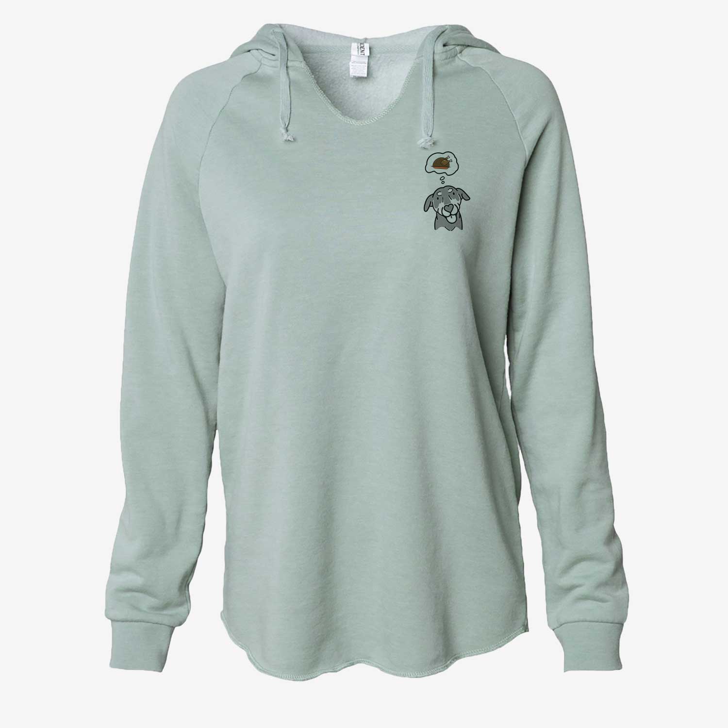 Turkey Thoughts Mixed Breed - Lousia - Cali Wave Hooded Sweatshirt