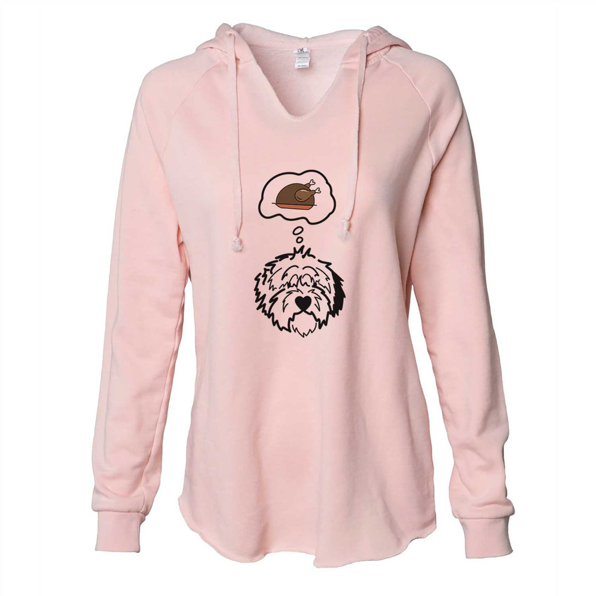 Turkey Thoughts Old English Sheepdog - Penny - Cali Wave Hooded Sweatshirt