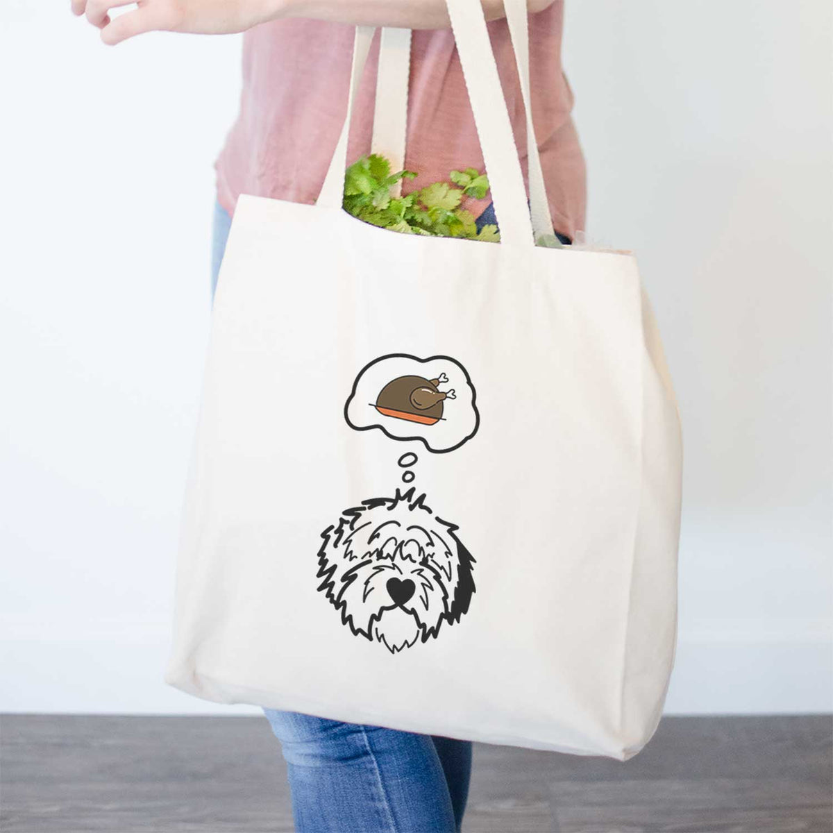 Turkey Thoughts Old English Sheepdog - Penny - Tote Bag