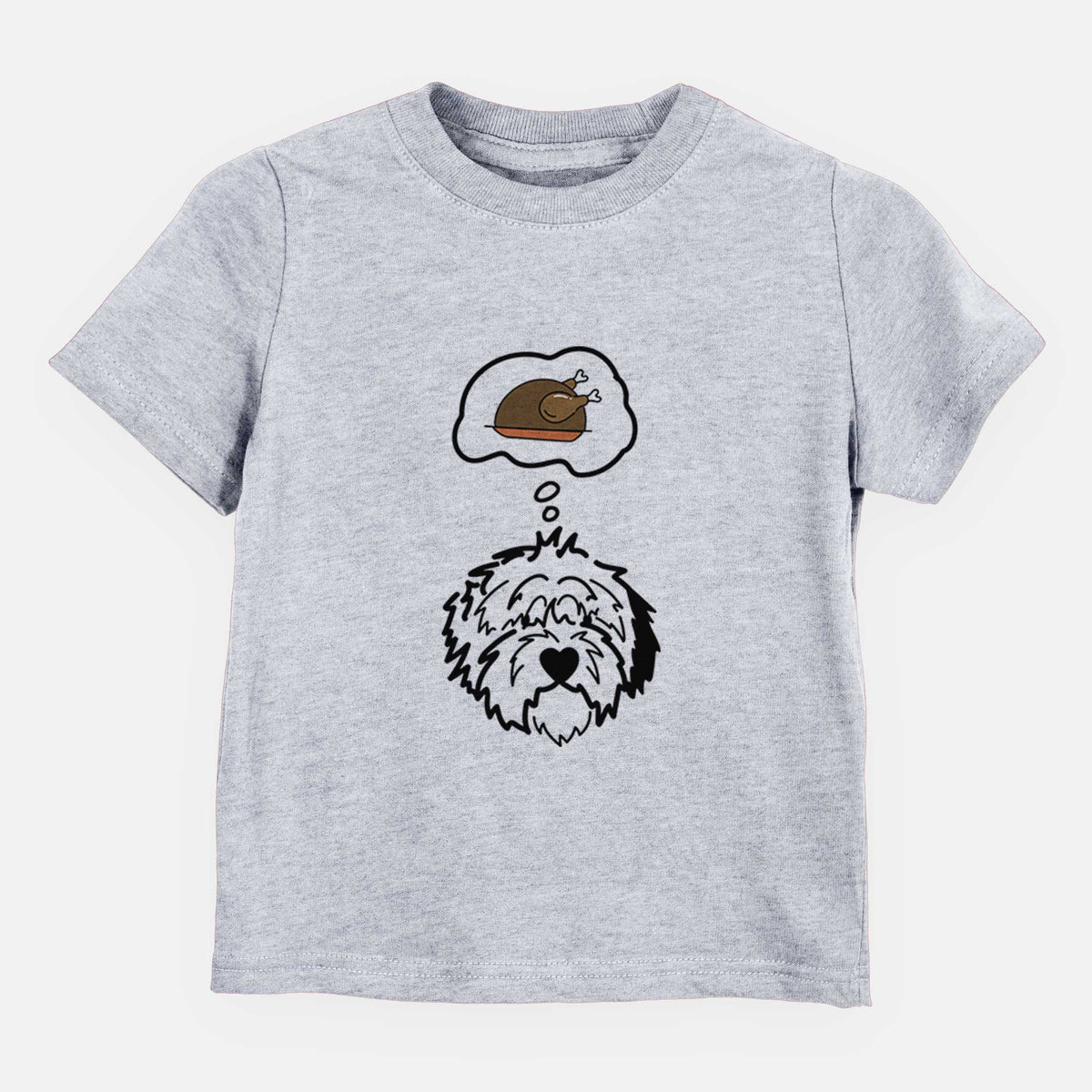 Turkey Thoughts Old English Sheepdog - Penny - Kids/Youth/Toddler Shirt
