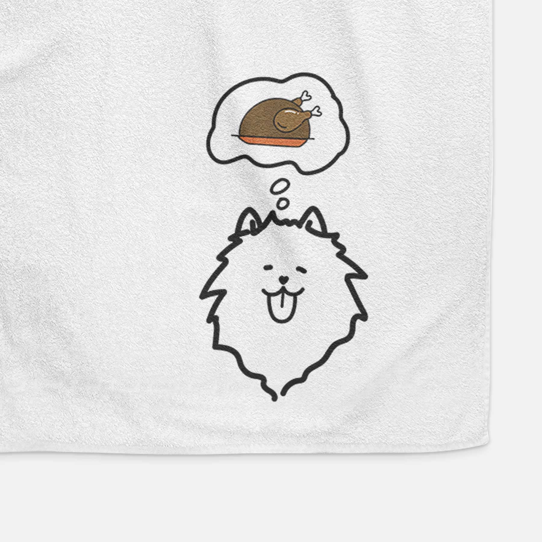 Turkey Thoughts Pomeranian - Decorative Hand Towel