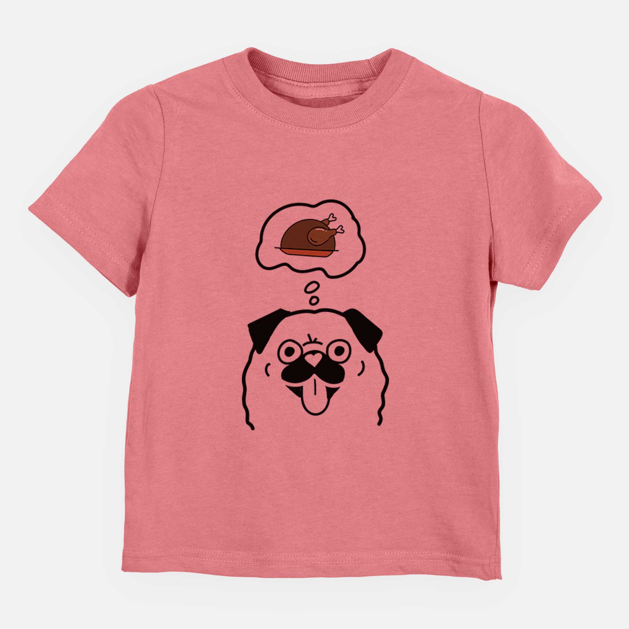 Turkey Thoughts Pug - Kids/Youth/Toddler Shirt