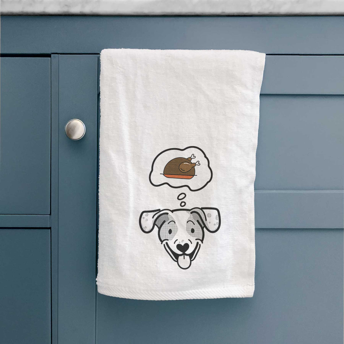 Turkey Thoughts Beagle Mix - Roland - Decorative Hand Towel