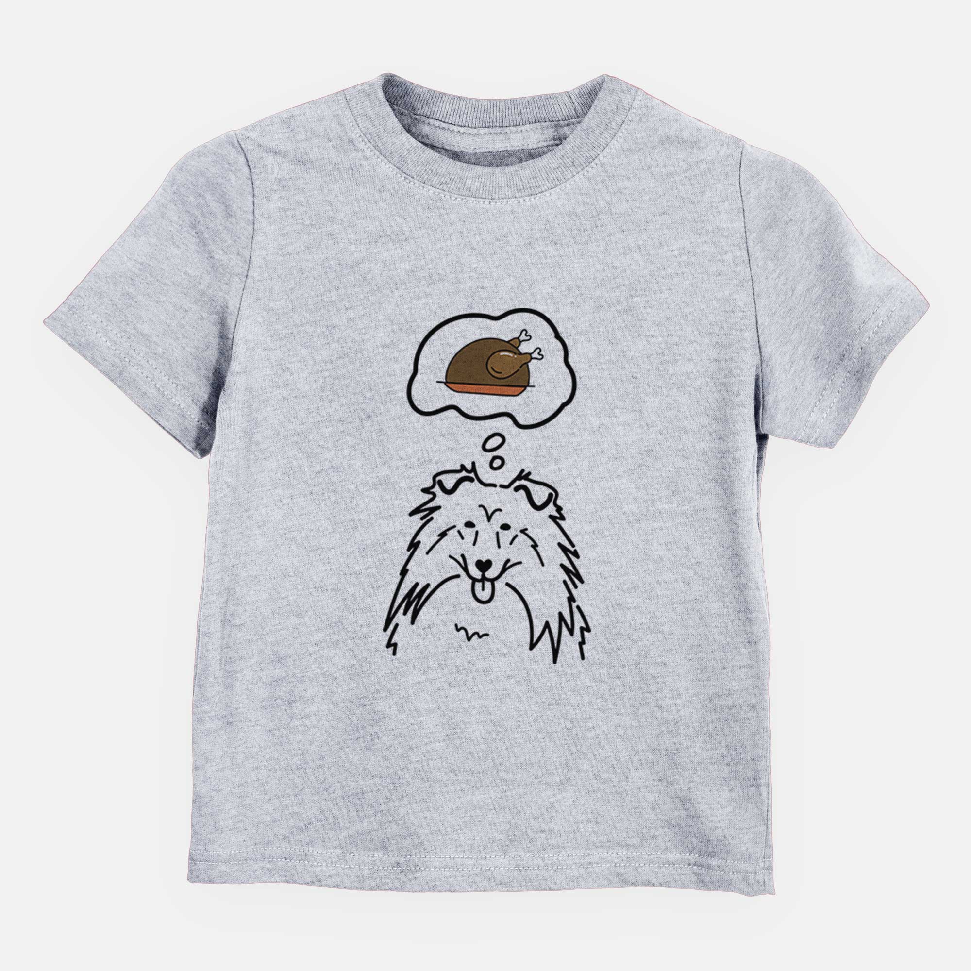 Turkey Thoughts Rough Collie - Kids/Youth/Toddler Shirt