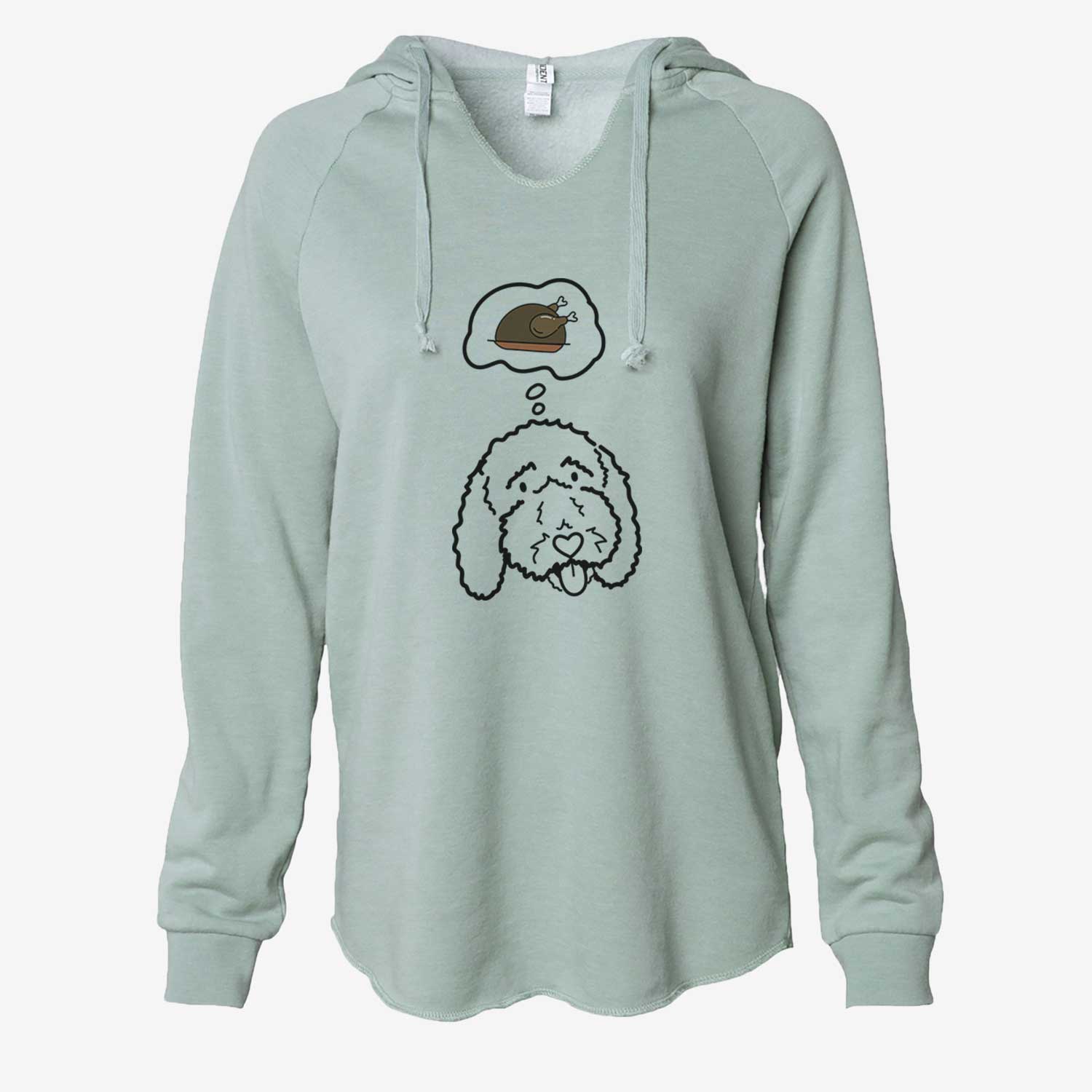 Turkey Thoughts Bernedoodle - Ruby - Cali Wave Hooded Sweatshirt