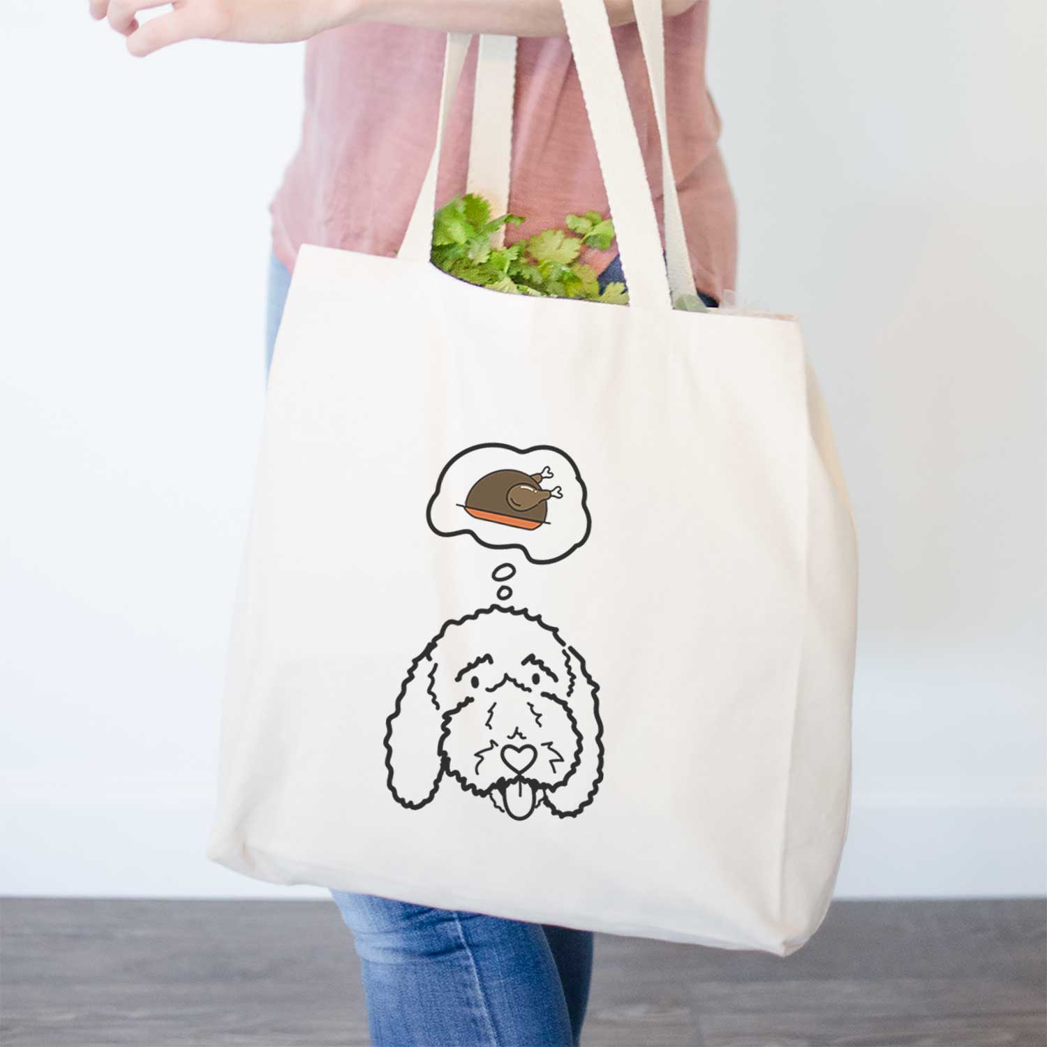 Turkey Thoughts Bernedoodle - Ruby - Tote Bag