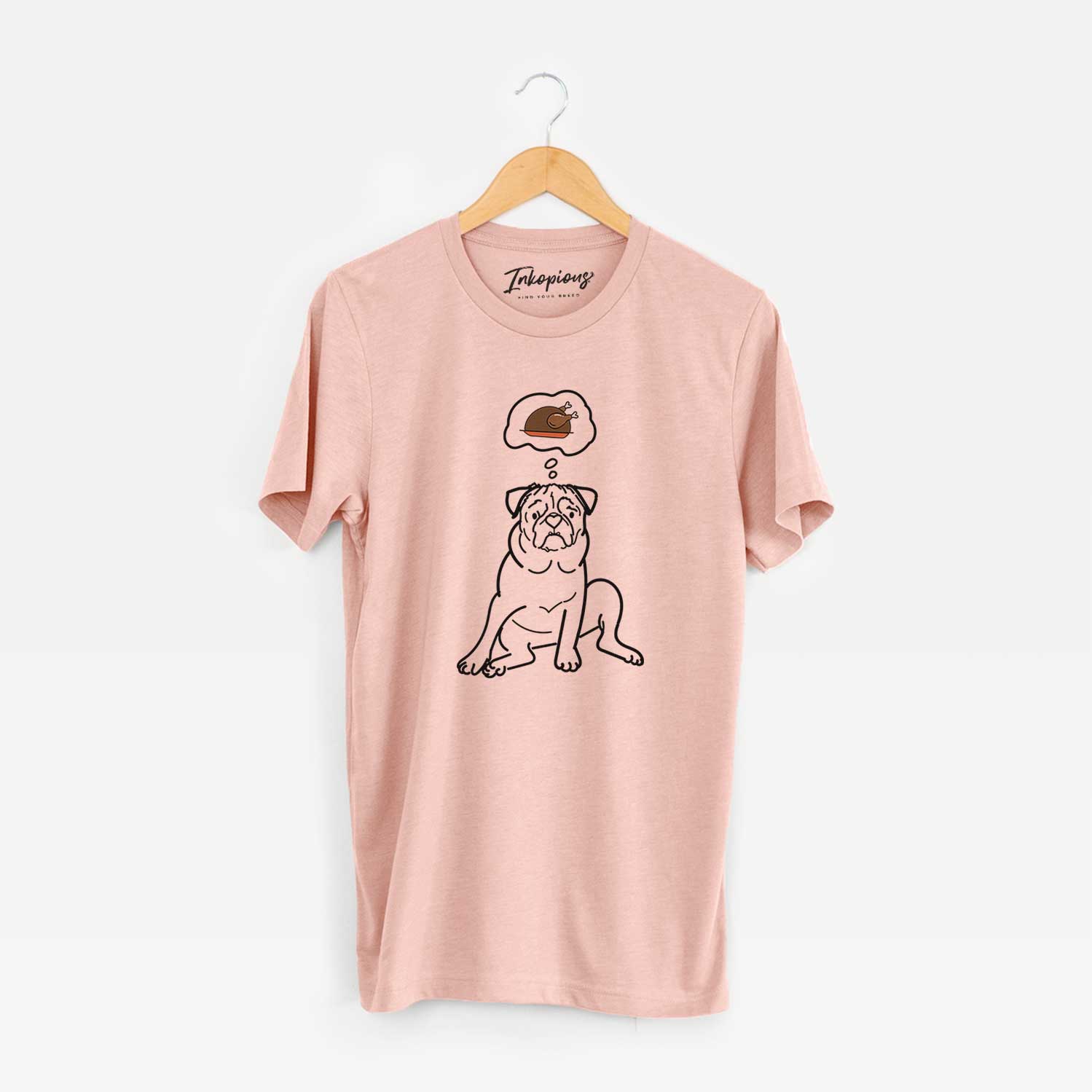 Turkey Thoughts Pug - Rudy - Unisex Crewneck