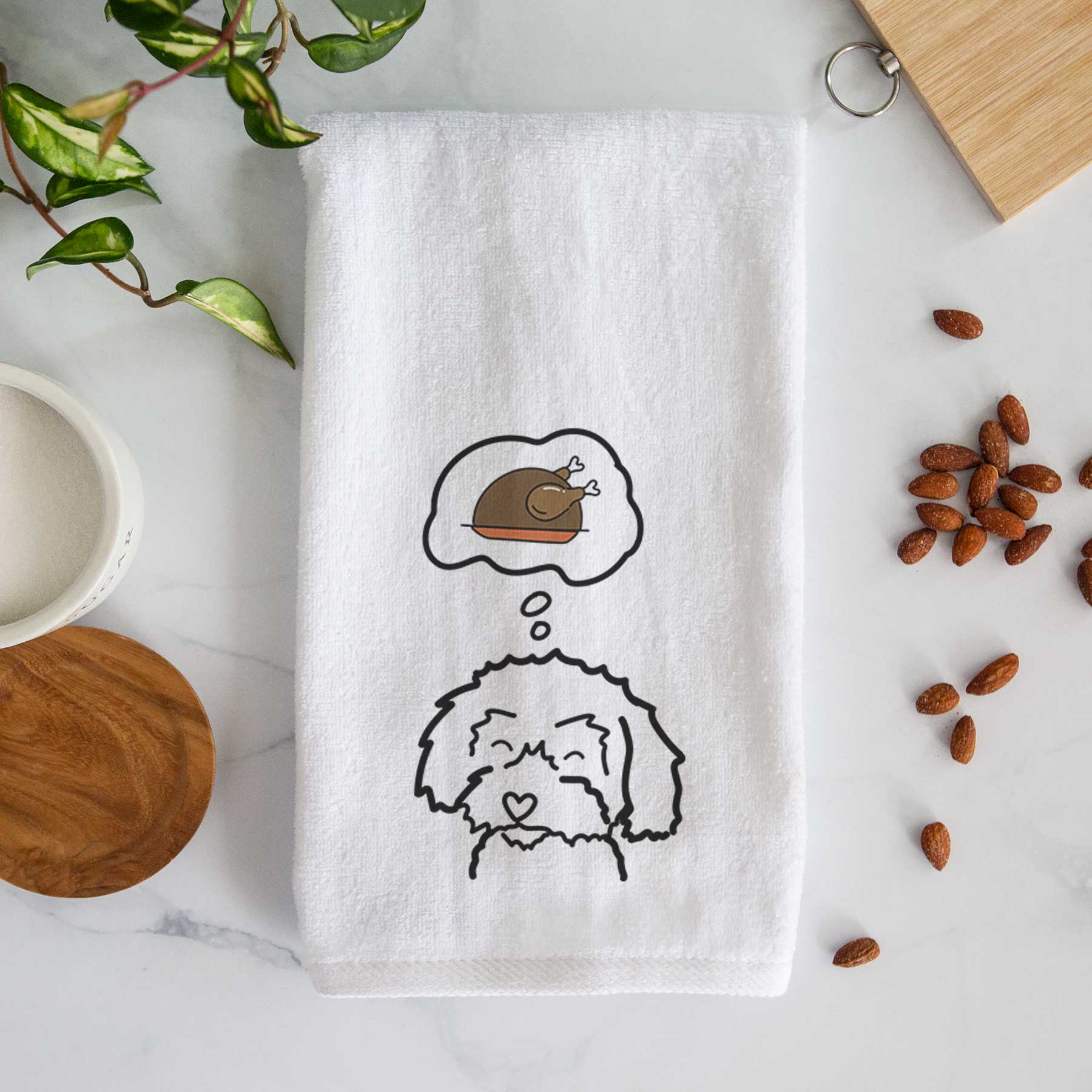 Turkey Thoughts Schnoodle - Decorative Hand Towel