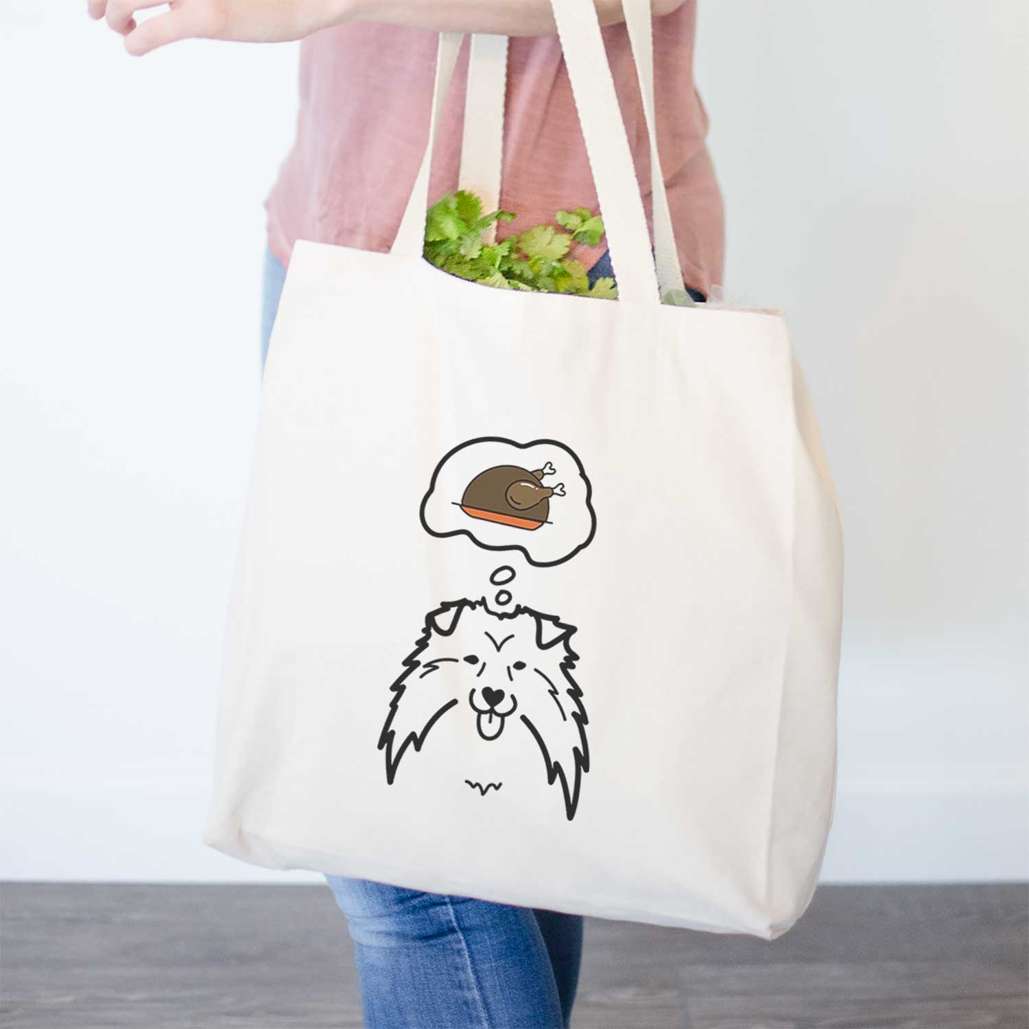 Turkey Thoughts Shetland Sheepdog - Tote Bag