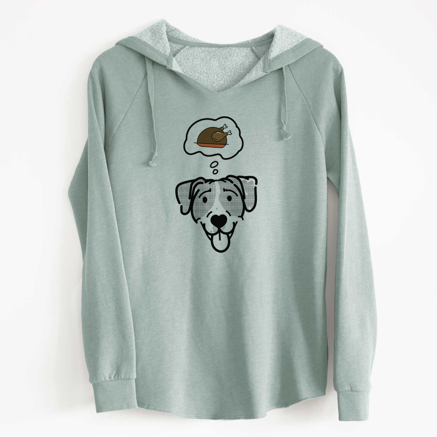 Turkey Thoughts Bluetick Coonhound - Shiva - Cali Wave Hooded Sweatshirt