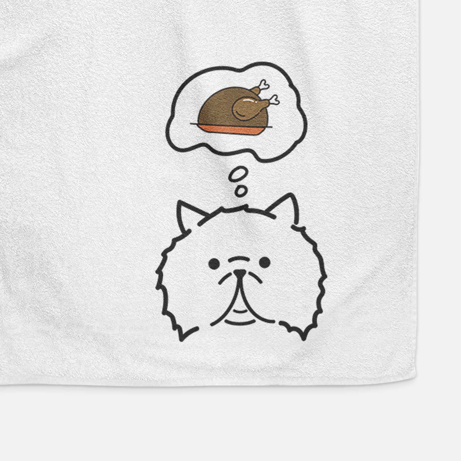 Turkey Thoughts Persian Cat - Smoosh - Decorative Hand Towel