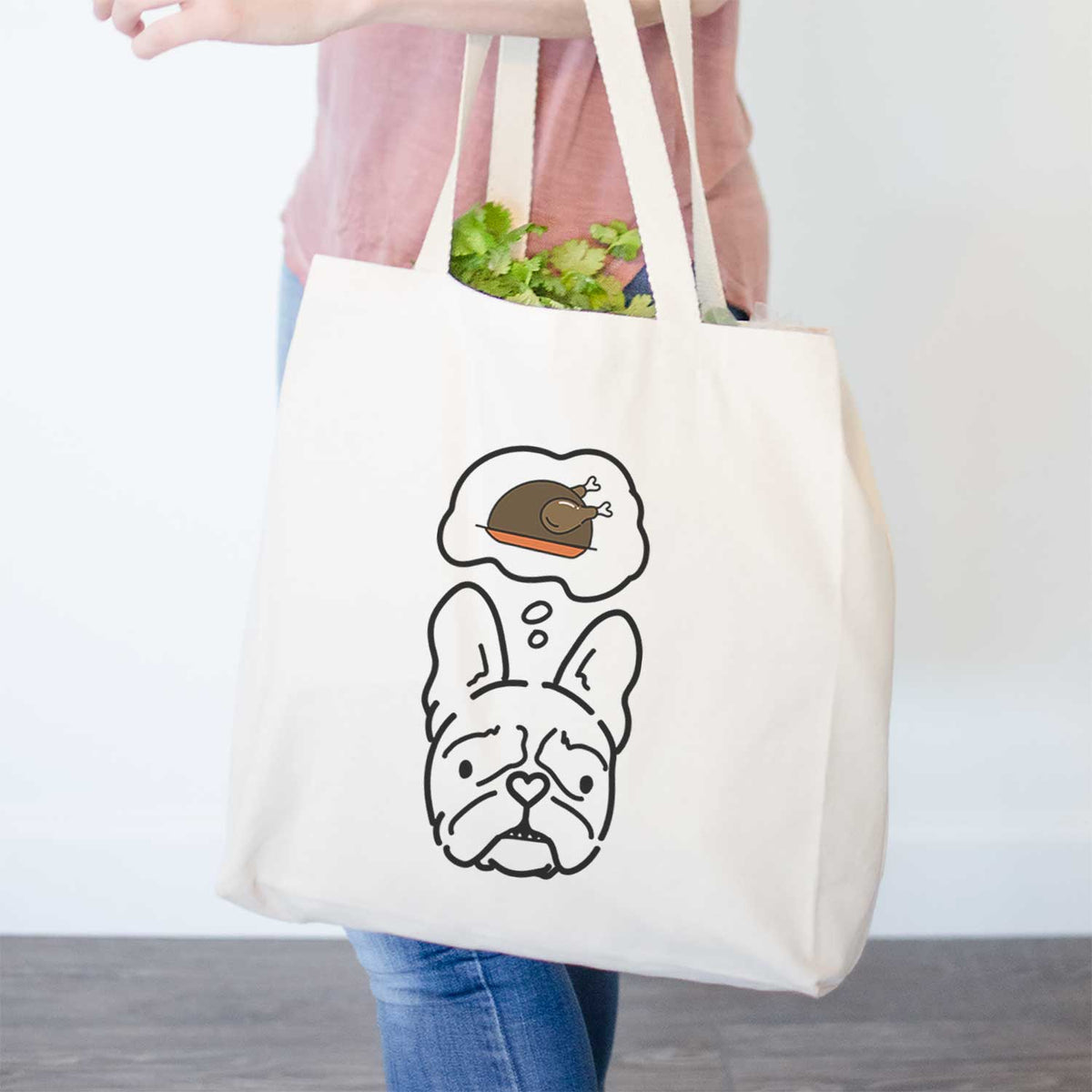 Turkey Thoughts French Bulldog - Squishy - Tote Bag