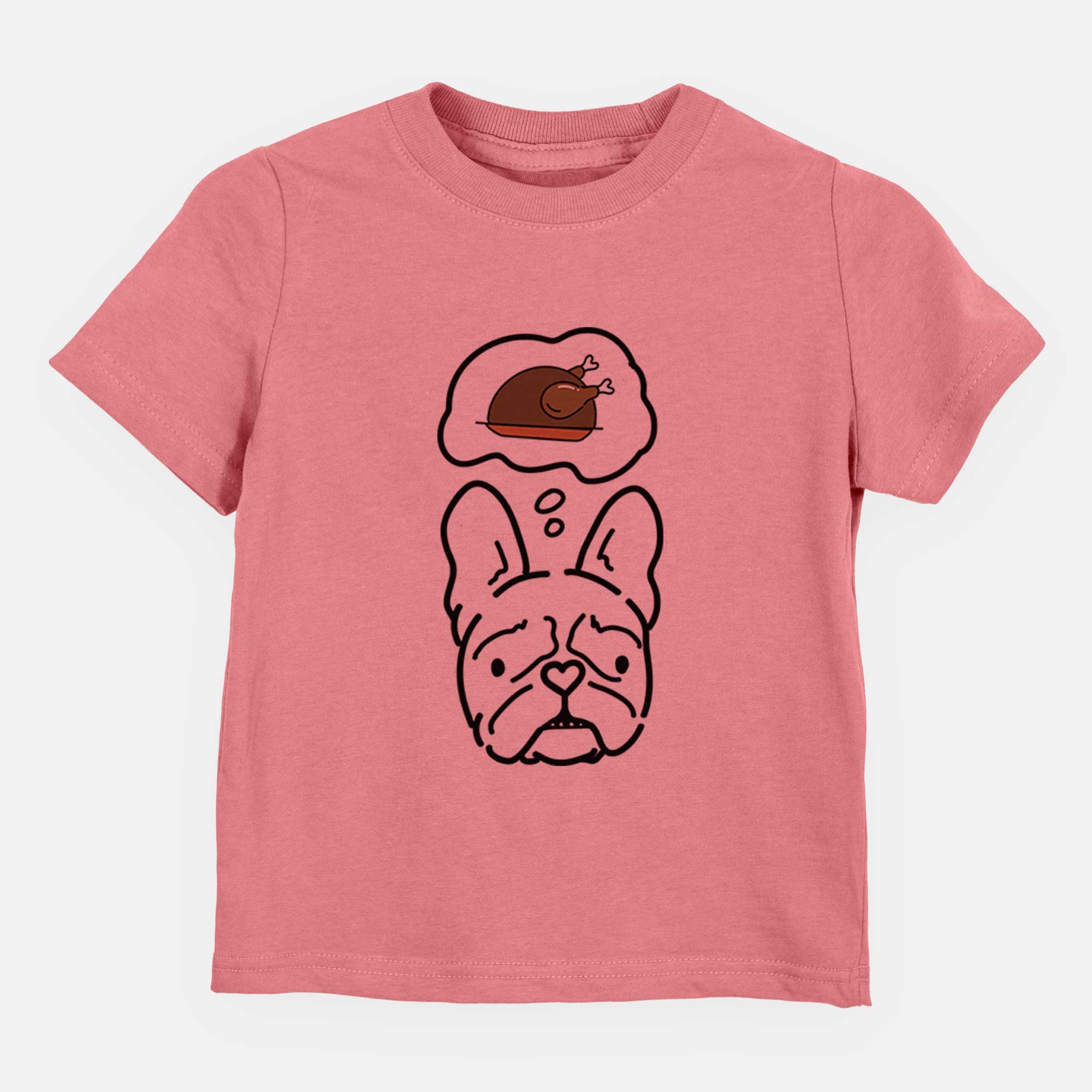 Turkey Thoughts French Bulldog - Squishy - Kids/Youth/Toddler Shirt