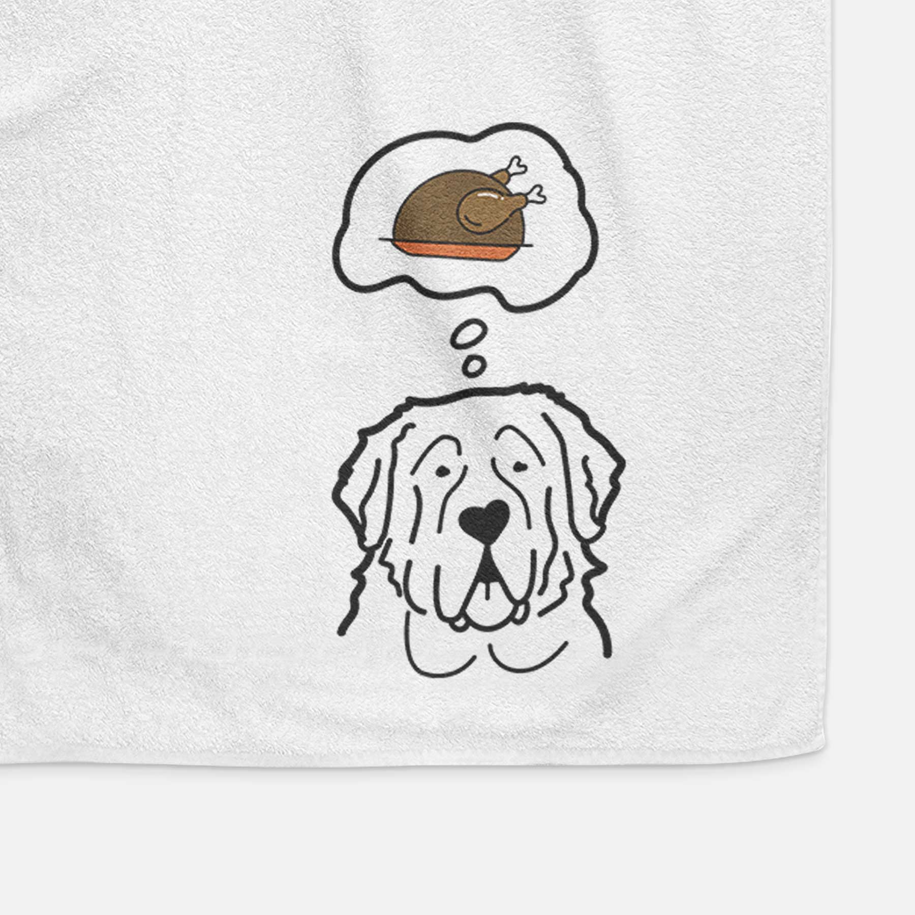 Turkey Thoughts Saint Bernard - Decorative Hand Towel