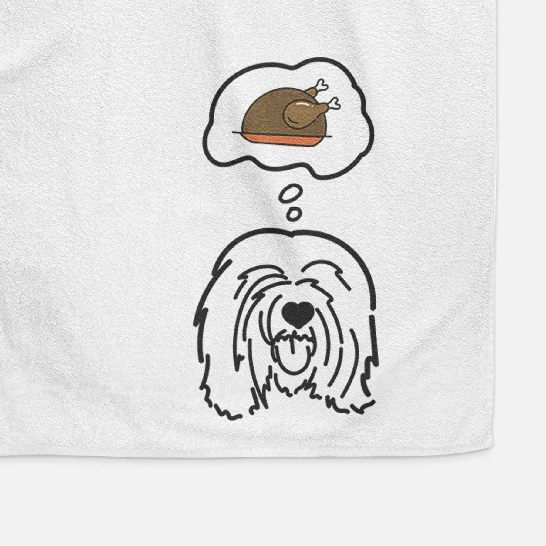 Turkey Thoughts Tibetan Mastiff - Stan - Decorative Hand Towel