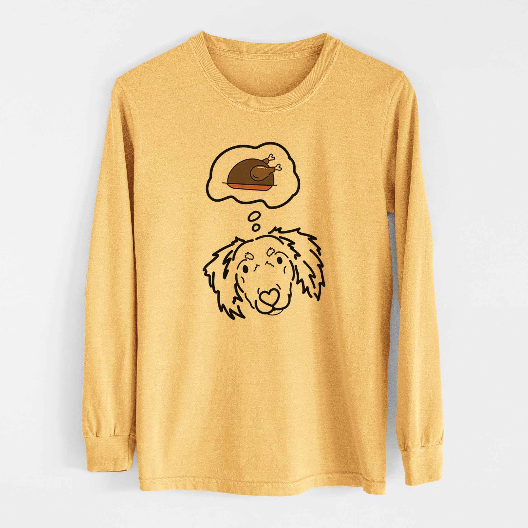 Turkey Thoughts Dachshund Mix - Tilly - Heavyweight 100% Cotton Long Sleeve