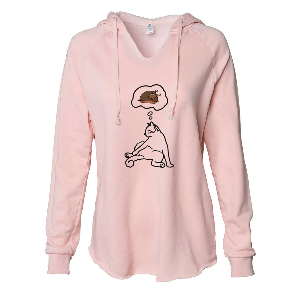 Turkey Thoughts Cat - Tom - Cali Wave Hooded Sweatshirt