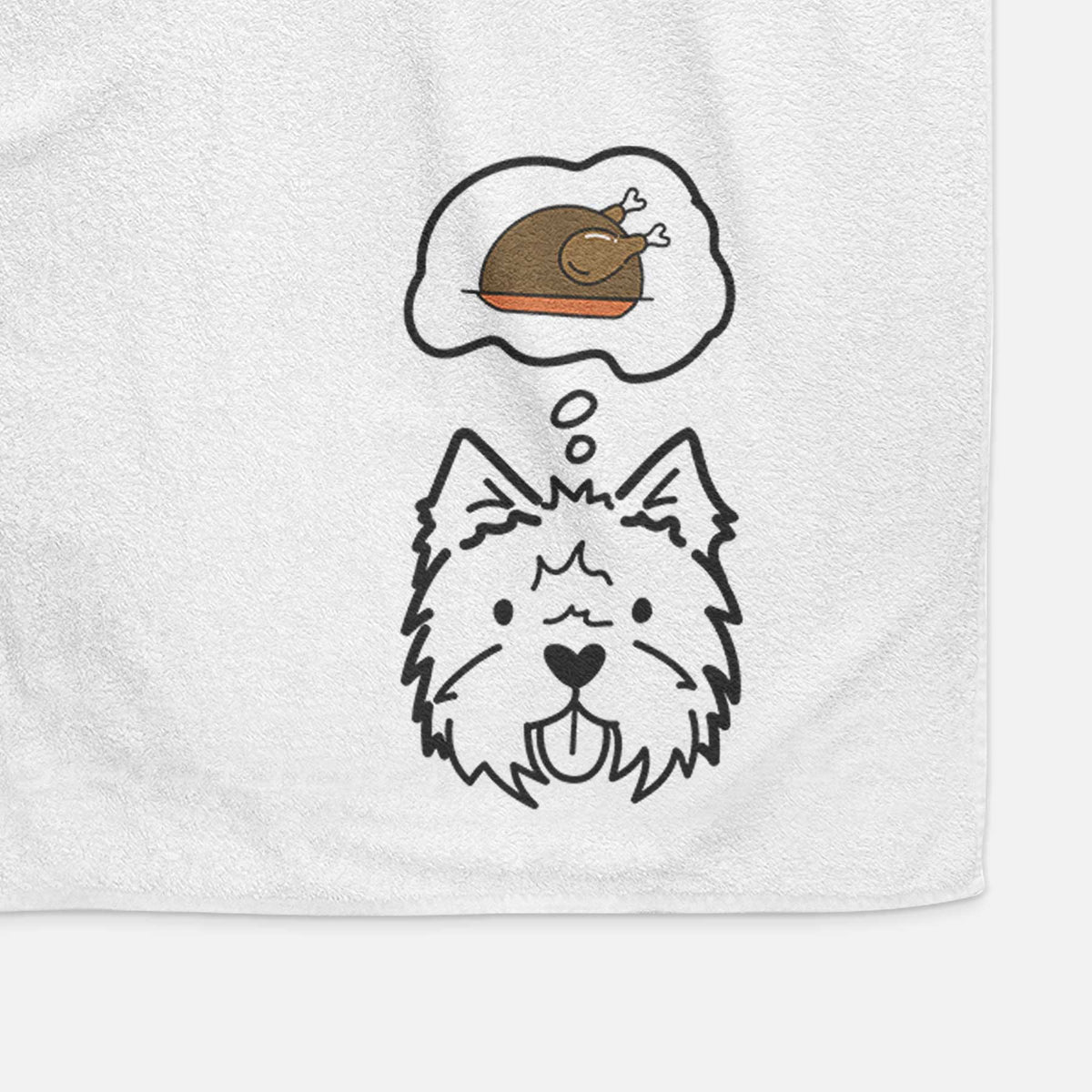 Turkey Thoughts West Highland Terrier - Decorative Hand Towel