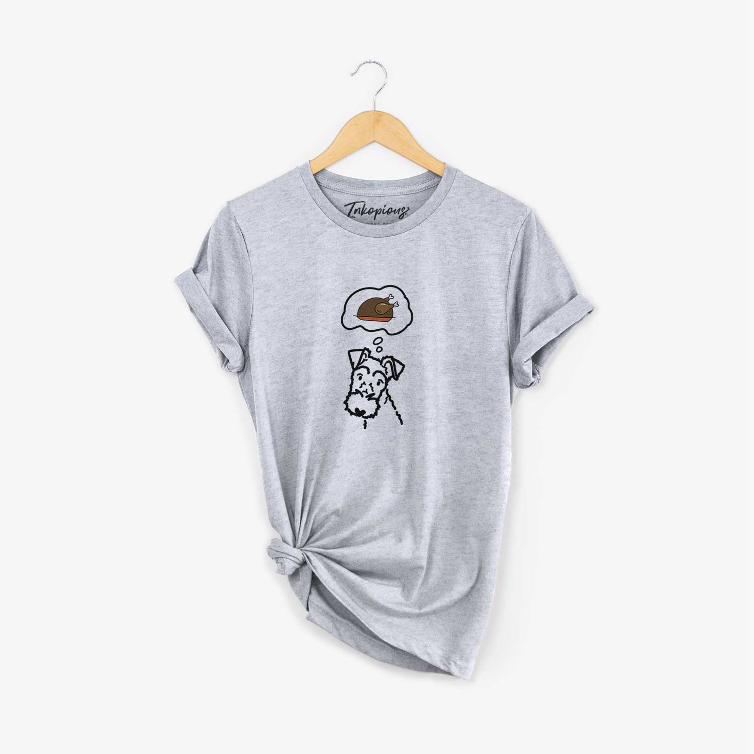 Turkey Thoughts Wire Fox Terrier - Unisex Crewneck