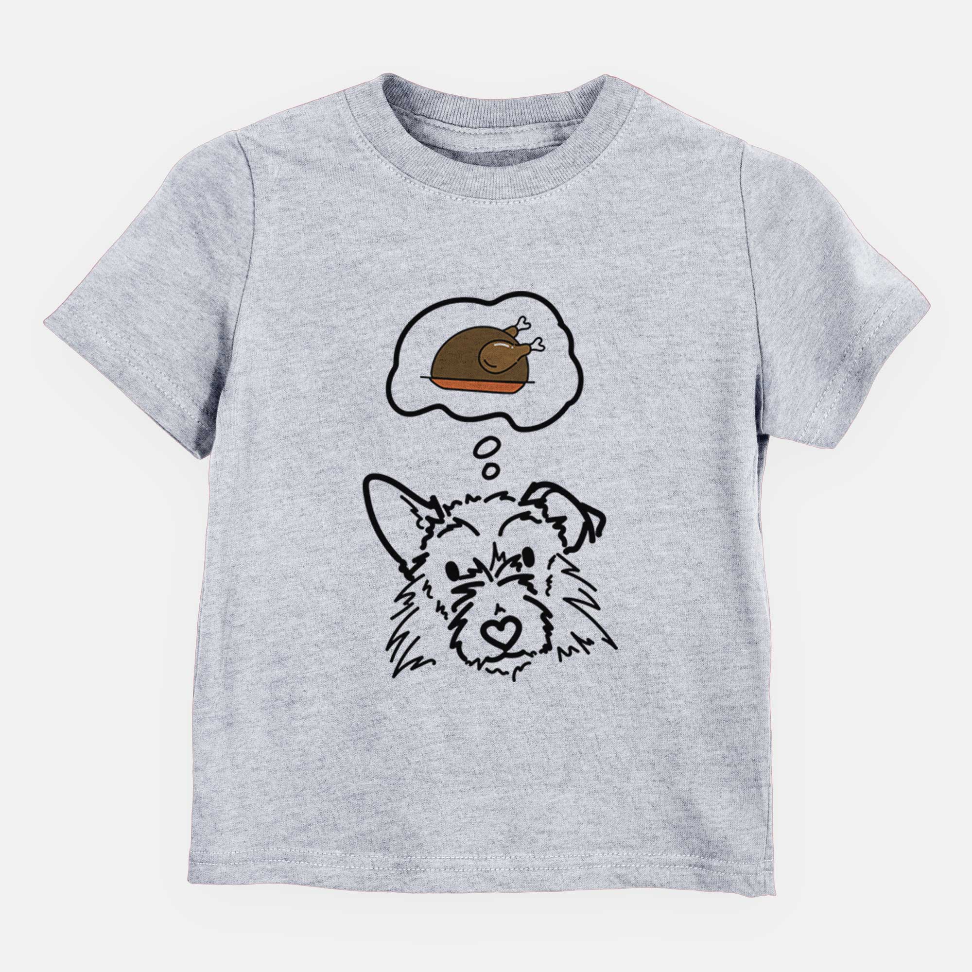 Turkey Thoughts Terrier Mix - Ziggy - Kids/Youth/Toddler Shirt