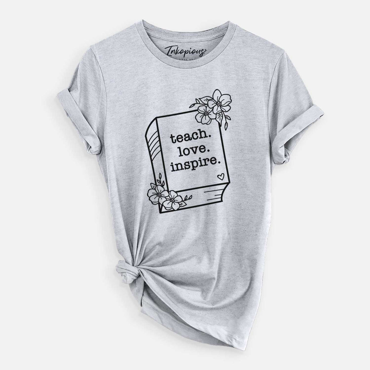 Teach. Love. Inspire. - Floral Book - Unisex Crewneck