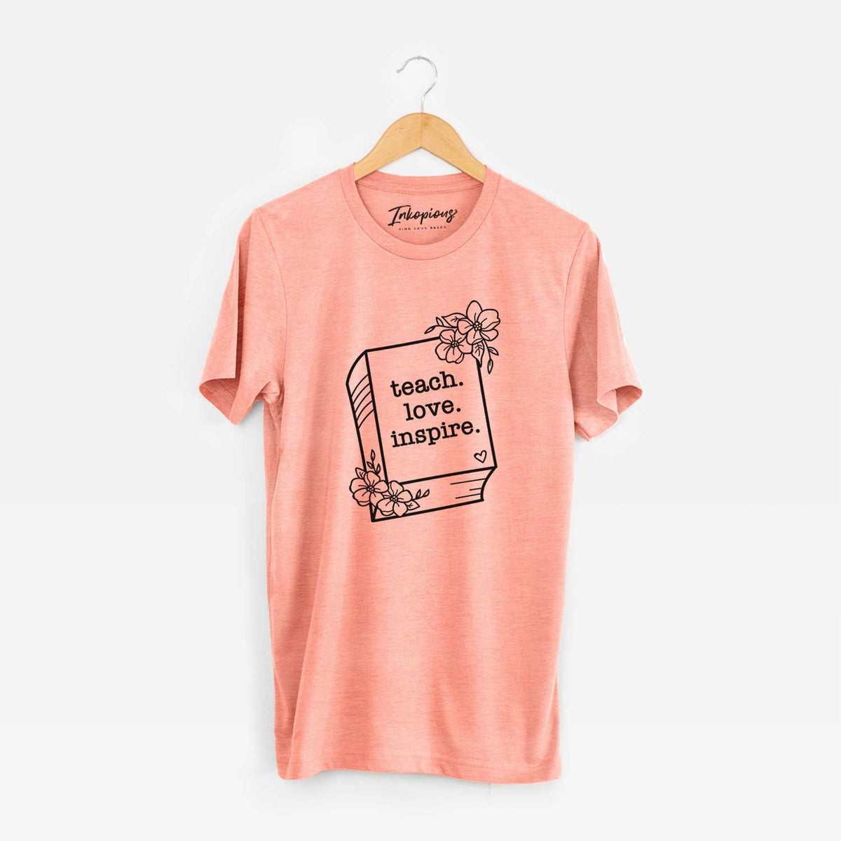 Teach. Love. Inspire. - Floral Book - Unisex Crewneck