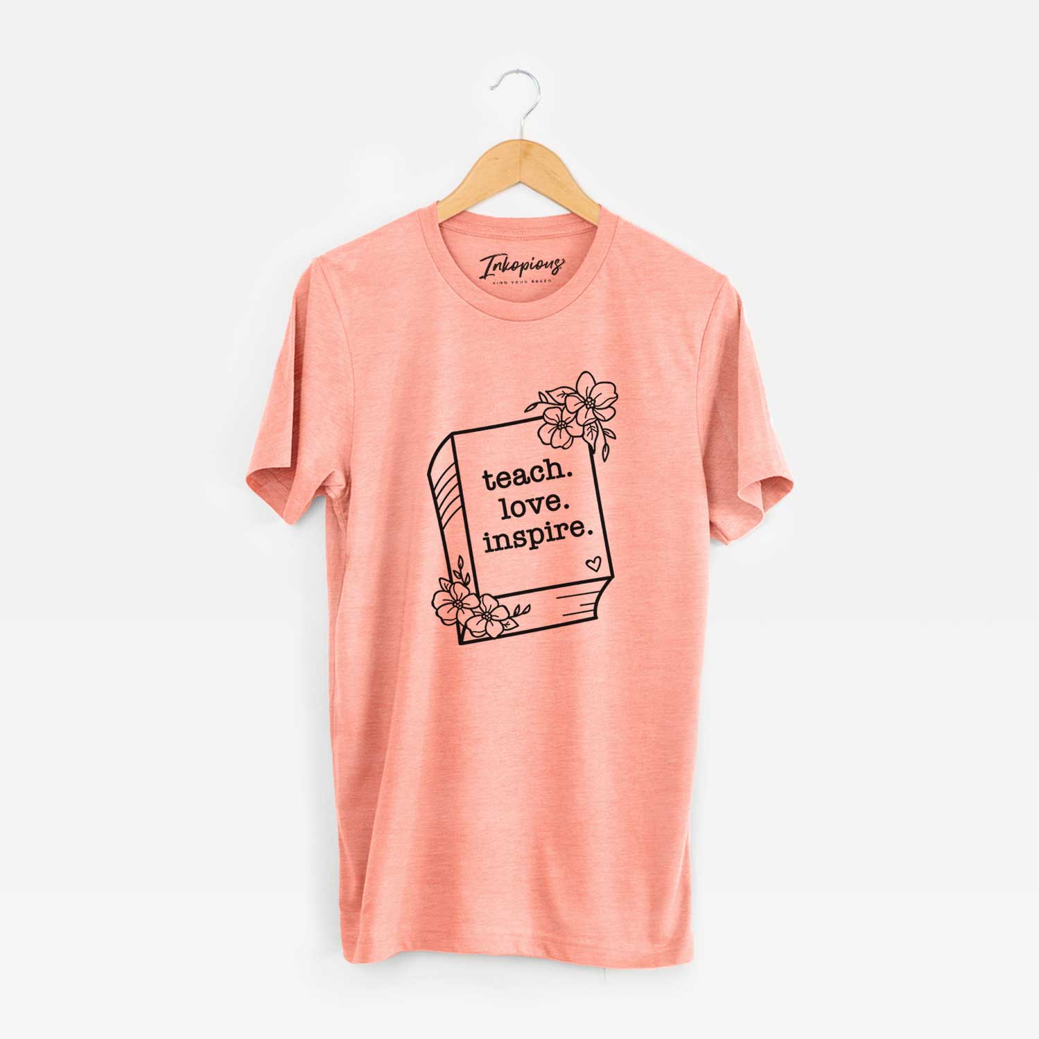 Teach. Love. Inspire. - Floral Book - Unisex Crewneck