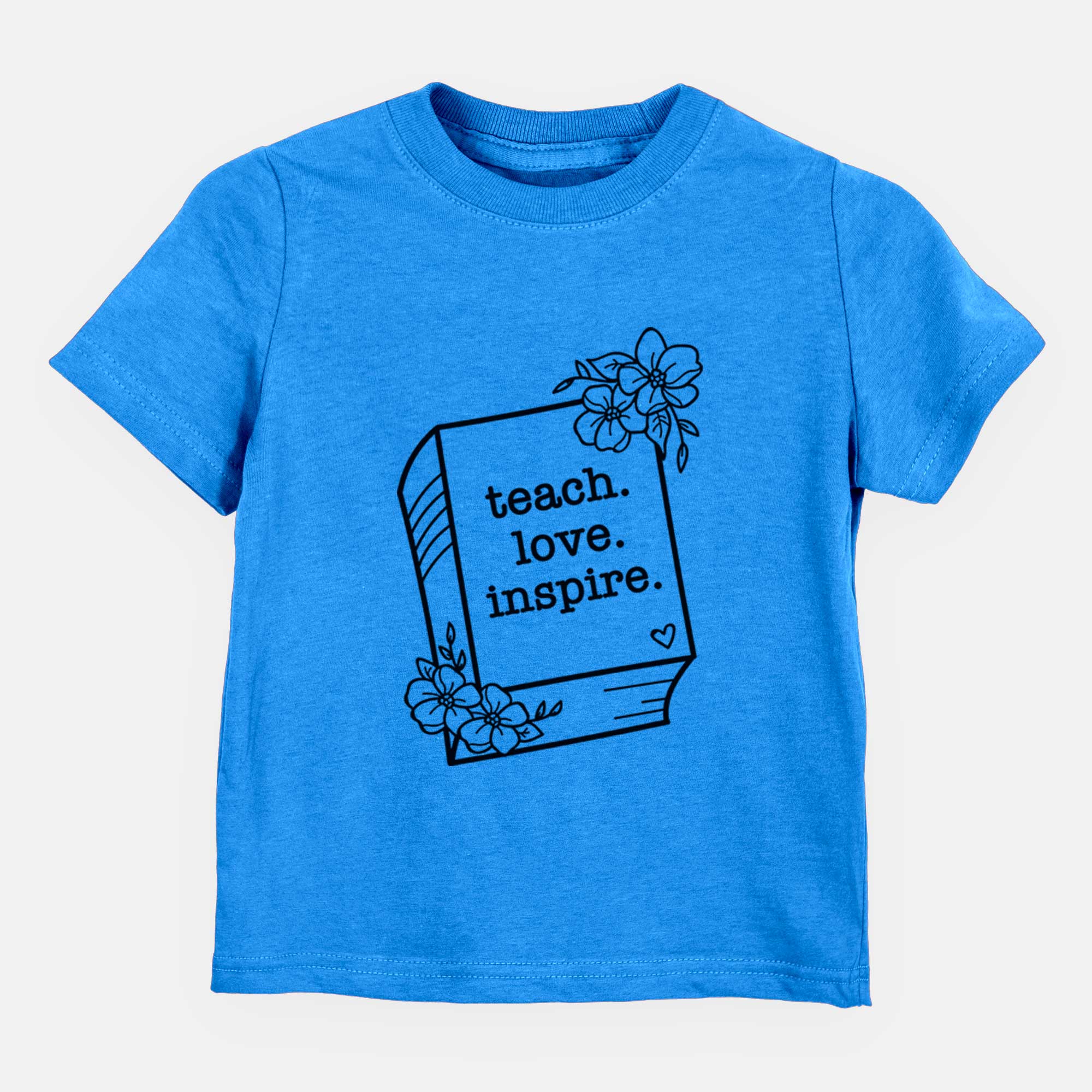 Teach. Love. Inspire. - Floral Book - Kids/Youth/Toddler Shirt