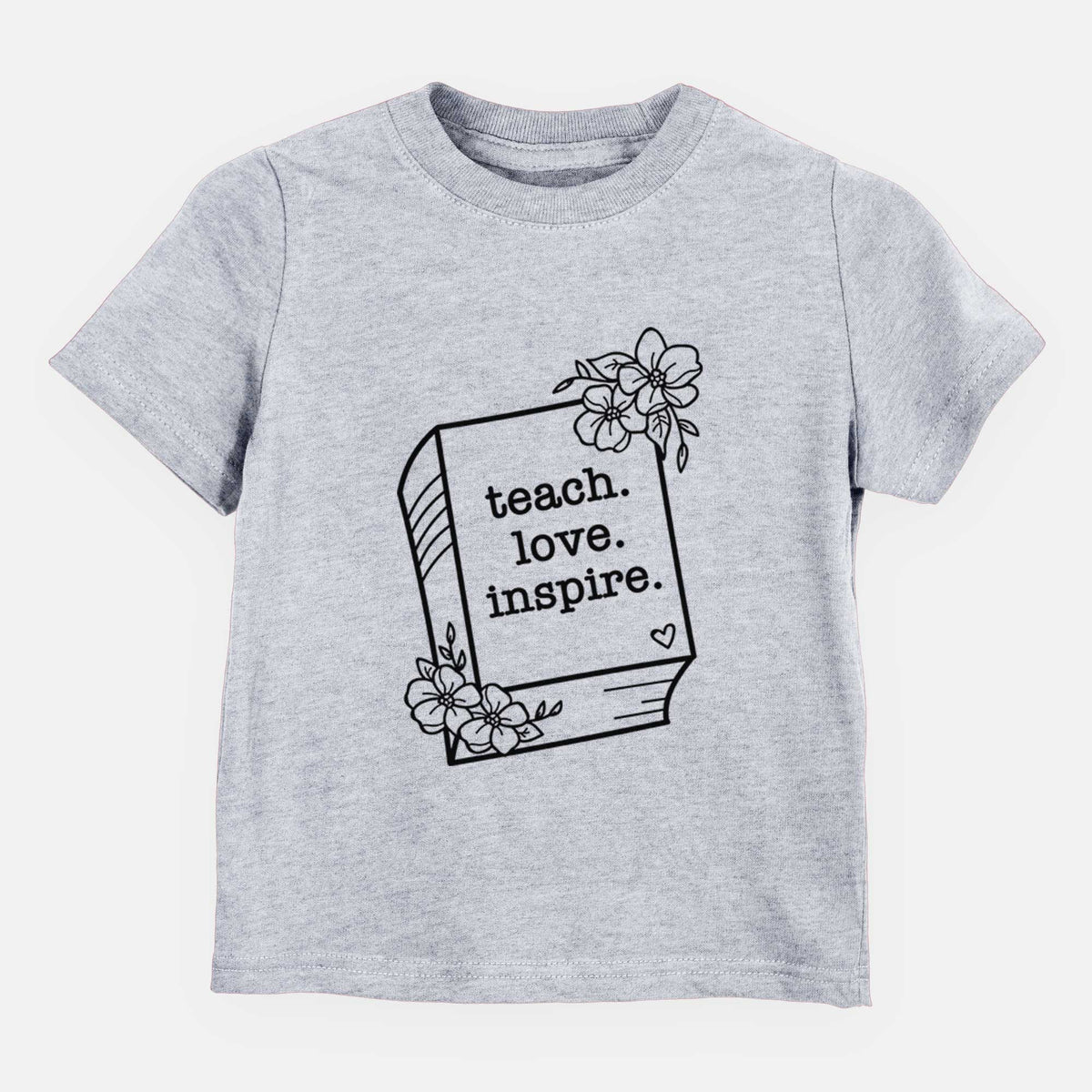 Teach. Love. Inspire. - Floral Book - Kids/Youth/Toddler Shirt