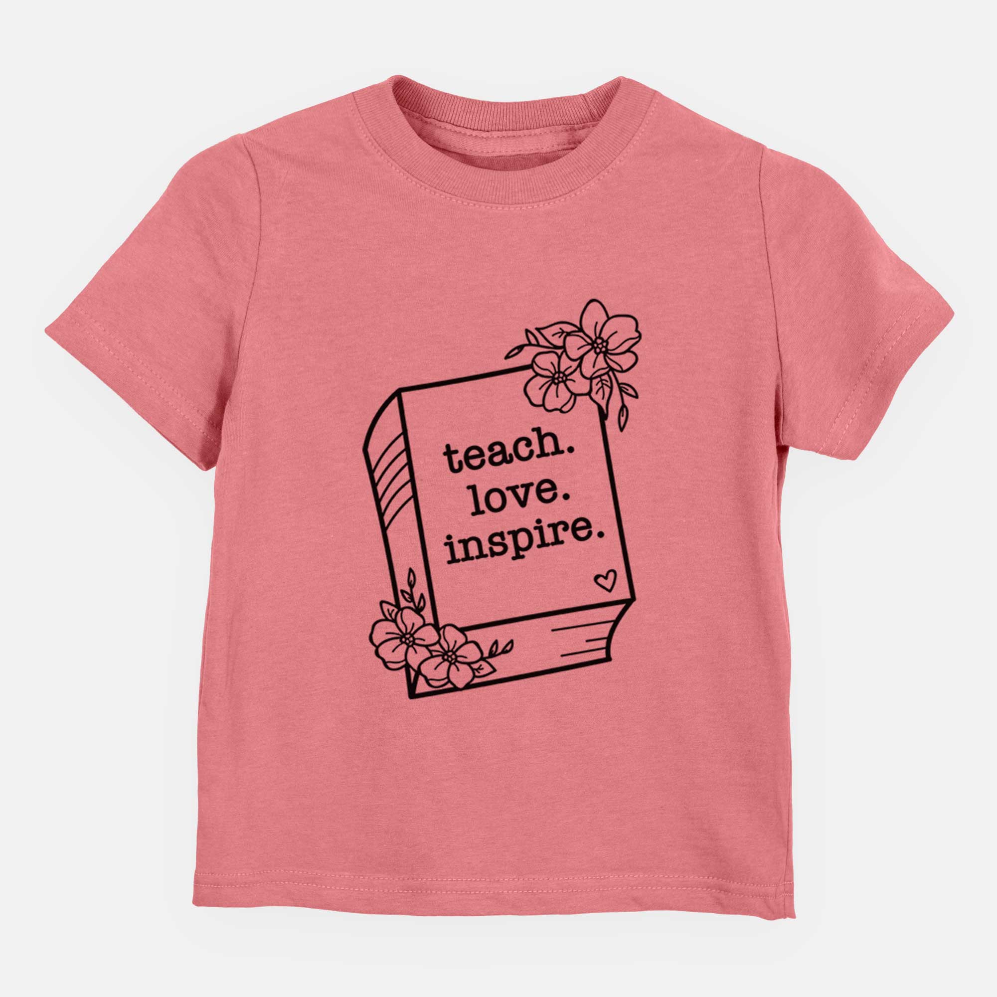 Teach. Love. Inspire. - Floral Book - Kids/Youth/Toddler Shirt