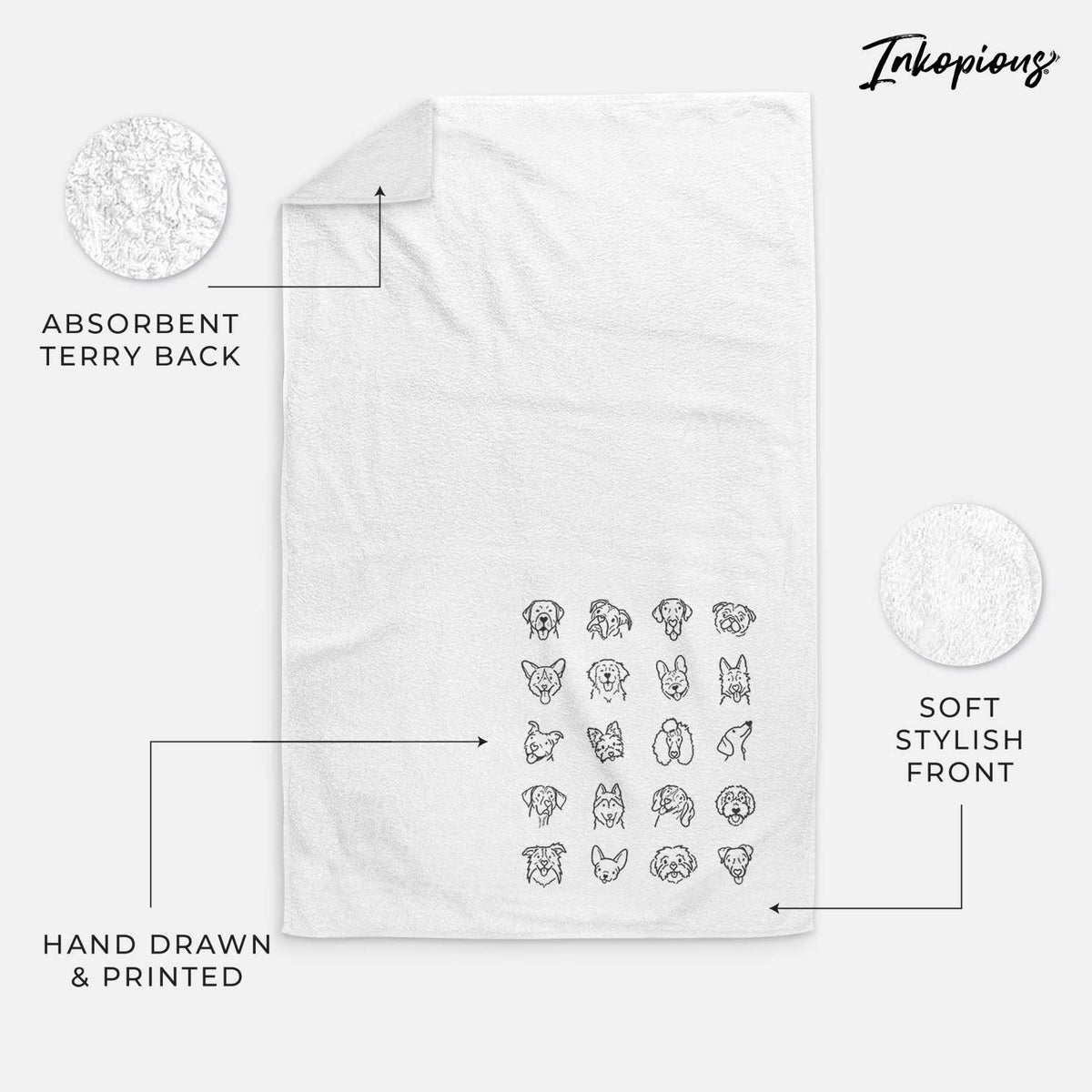 The Doggy Bunch Decorative Hand Towel