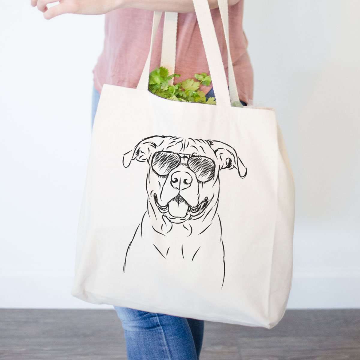 Timmy the Boxer/Rottweiler Mix - Tote Bag