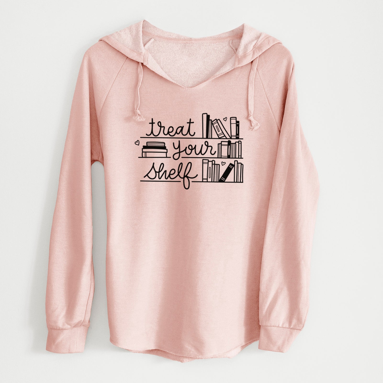 Treat Your Shelf - Book Pun - Cali Wave Hooded Sweatshirt