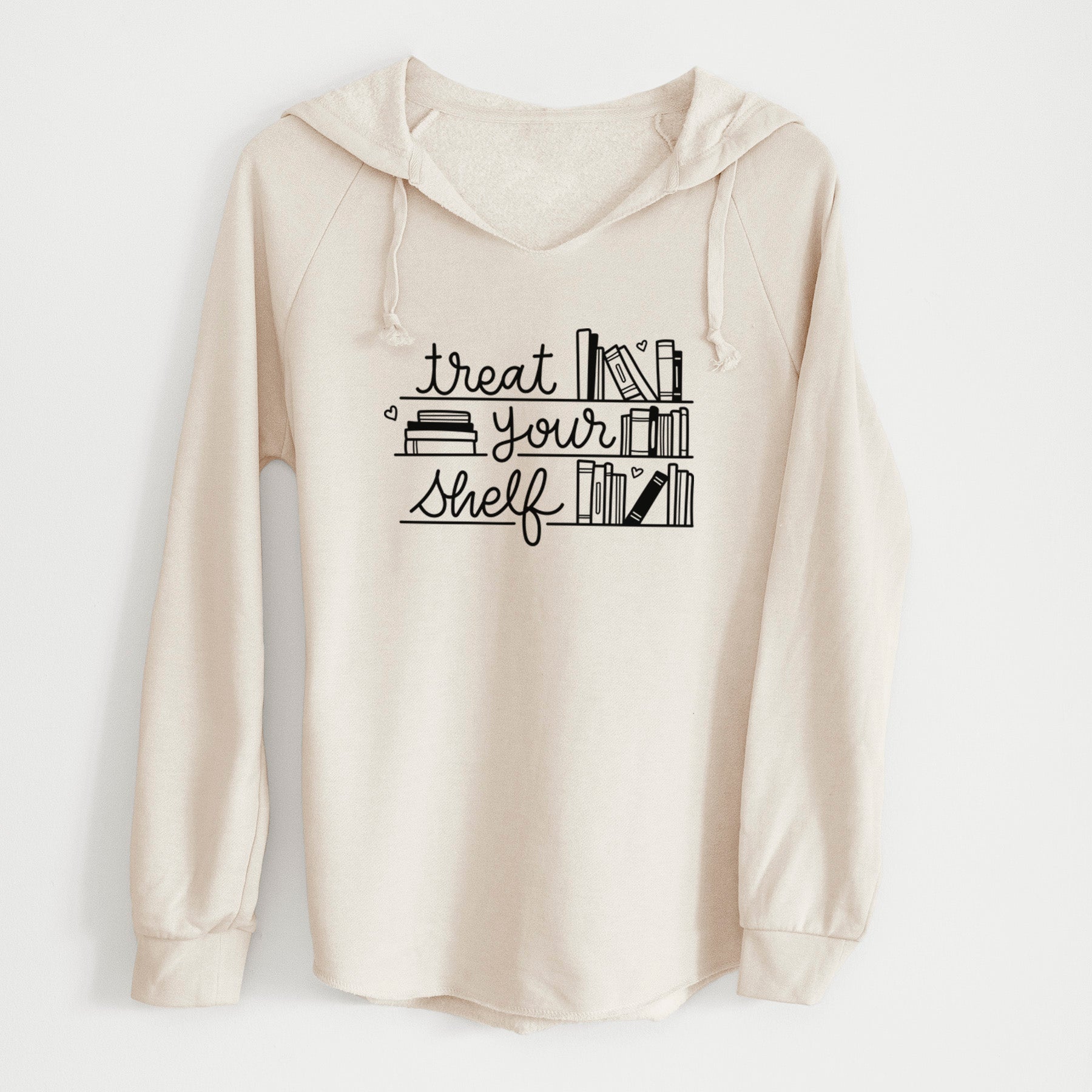 Treat Your Shelf - Book Pun - Cali Wave Hooded Sweatshirt