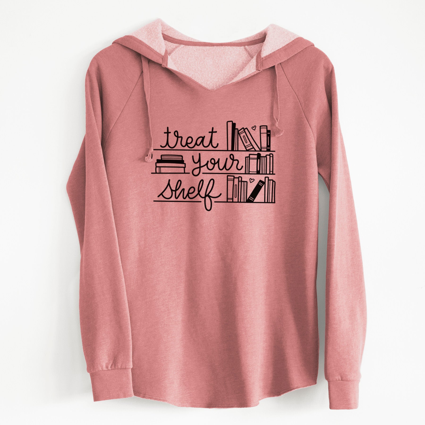 Treat Your Shelf - Book Pun - Cali Wave Hooded Sweatshirt