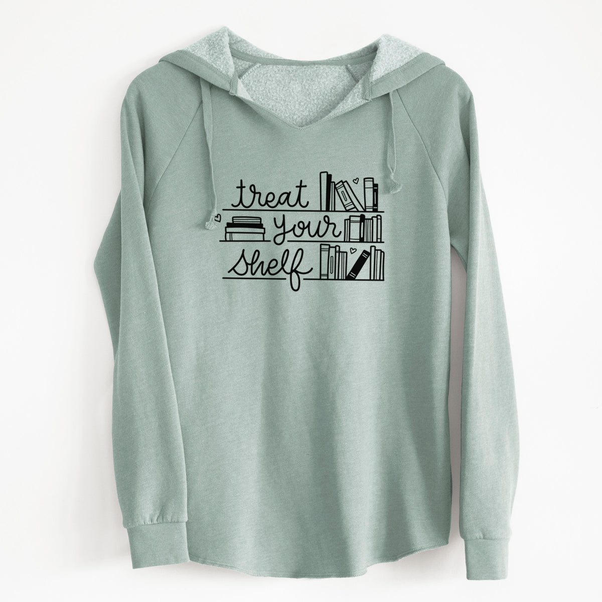 Treat Your Shelf - Book Pun - Cali Wave Hooded Sweatshirt