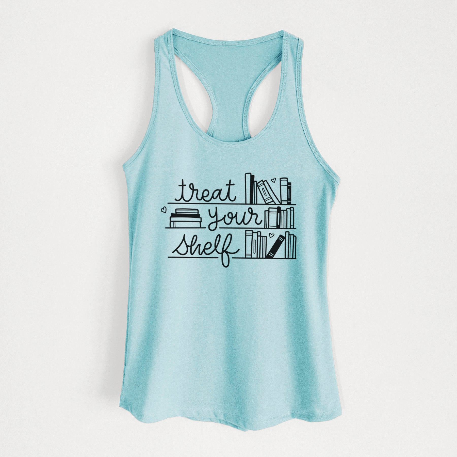 Treat Your Shelf - Book Pun - Women's Racerback Tanktop