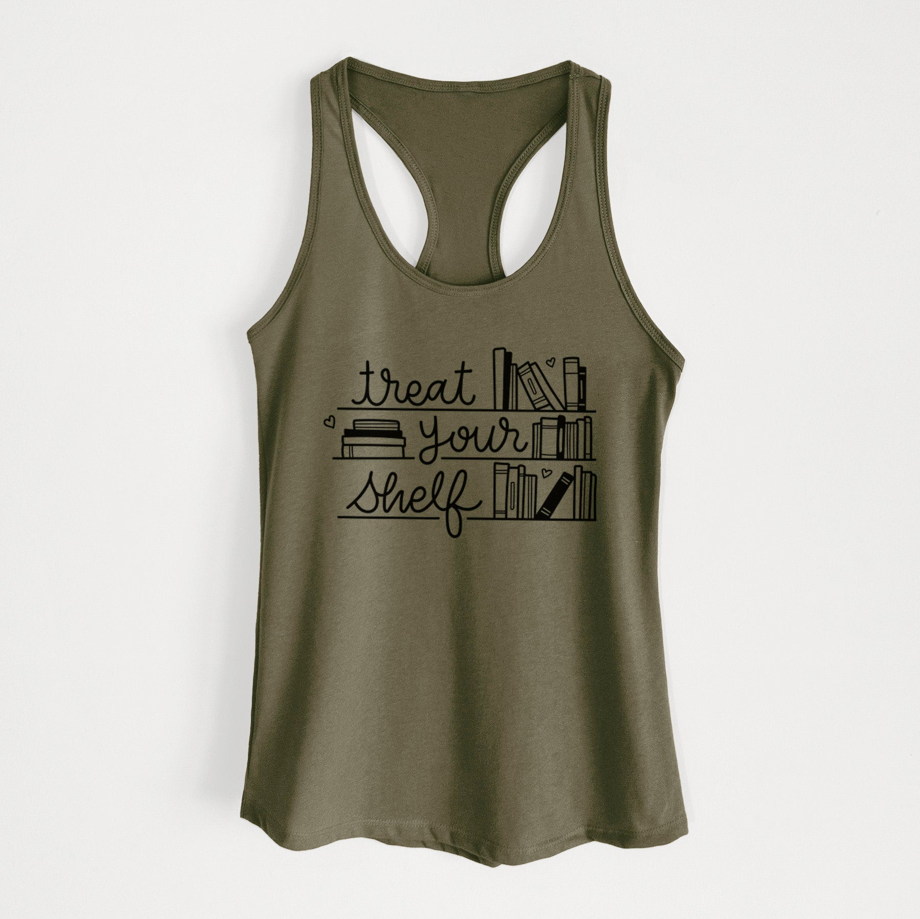 Treat Your Shelf - Book Pun - Women's Racerback Tanktop