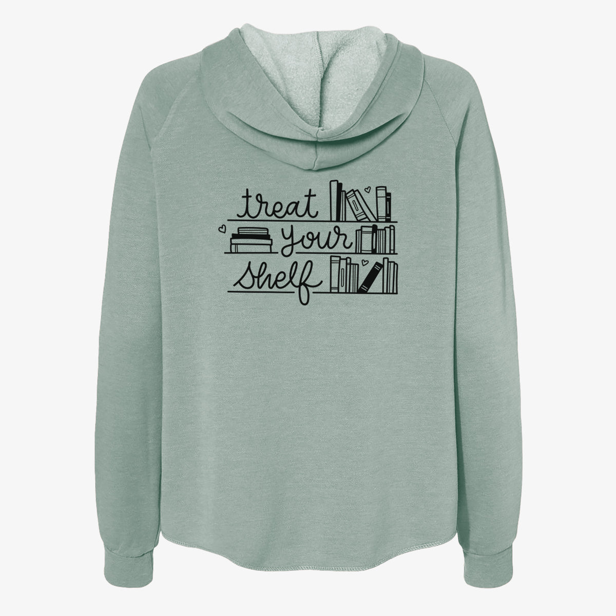 Treat Your Shelf - Book Pun - Women's Cali Wave Zip-Up Sweatshirt