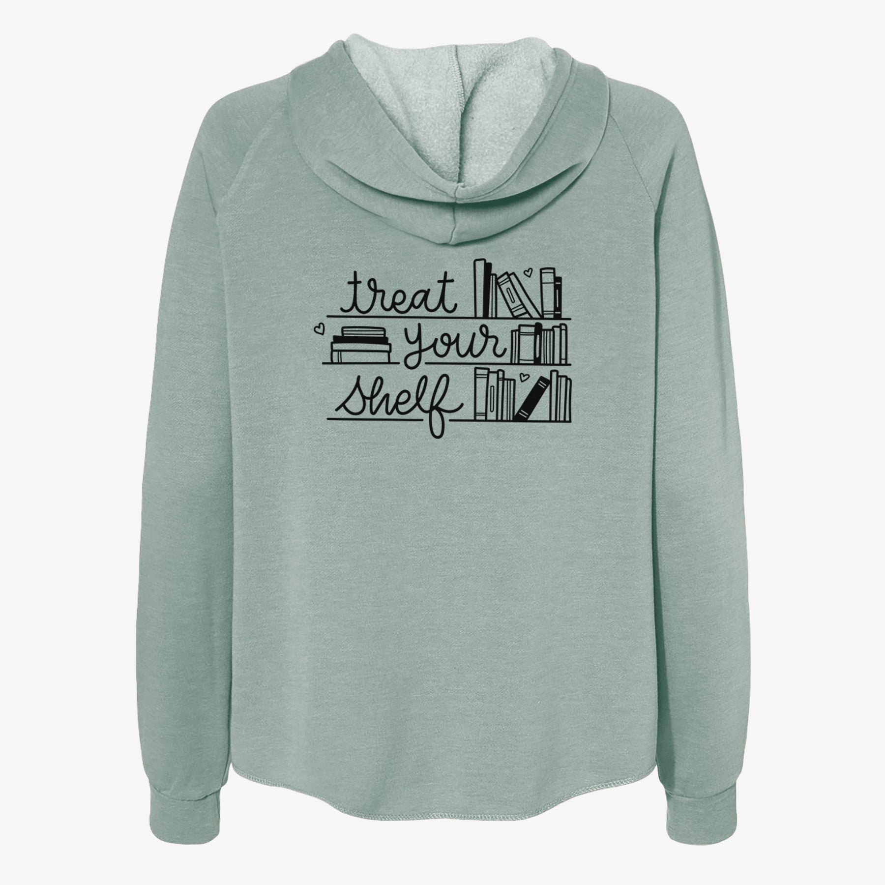 Treat Your Shelf - Book Pun - Women's Cali Wave Zip-Up Sweatshirt