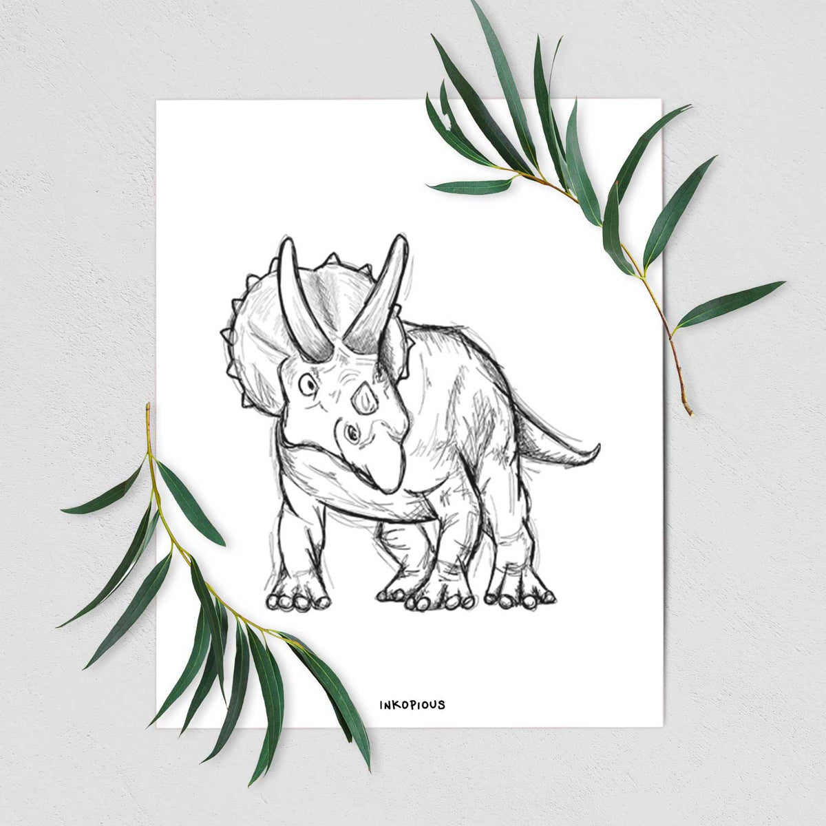 Triceratops Art Print