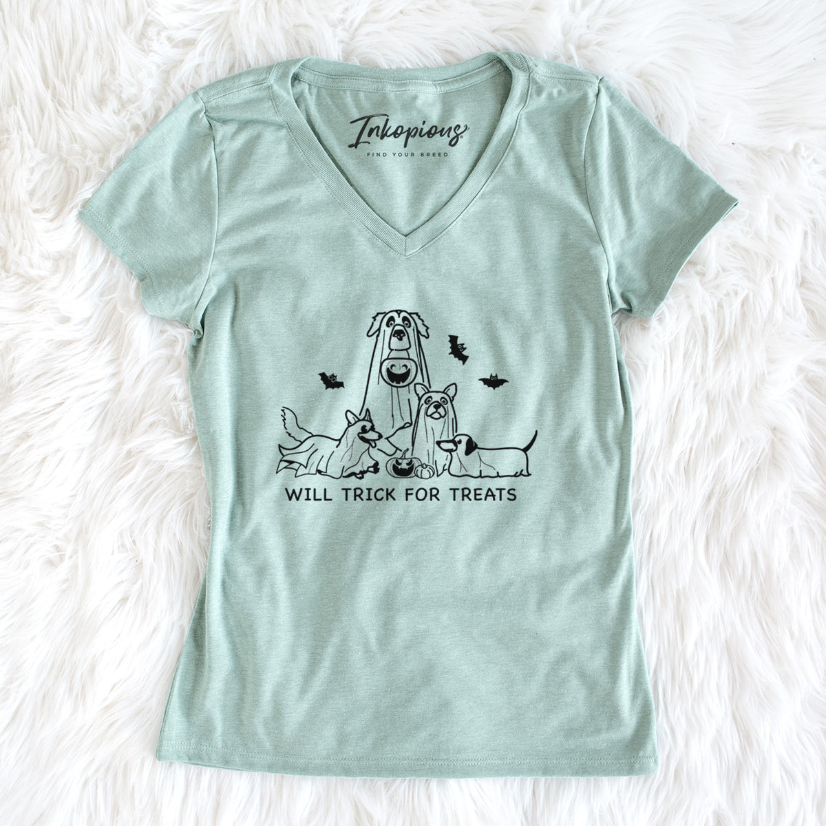 Ghost Pups - Women's Perfect V-neck Shirt