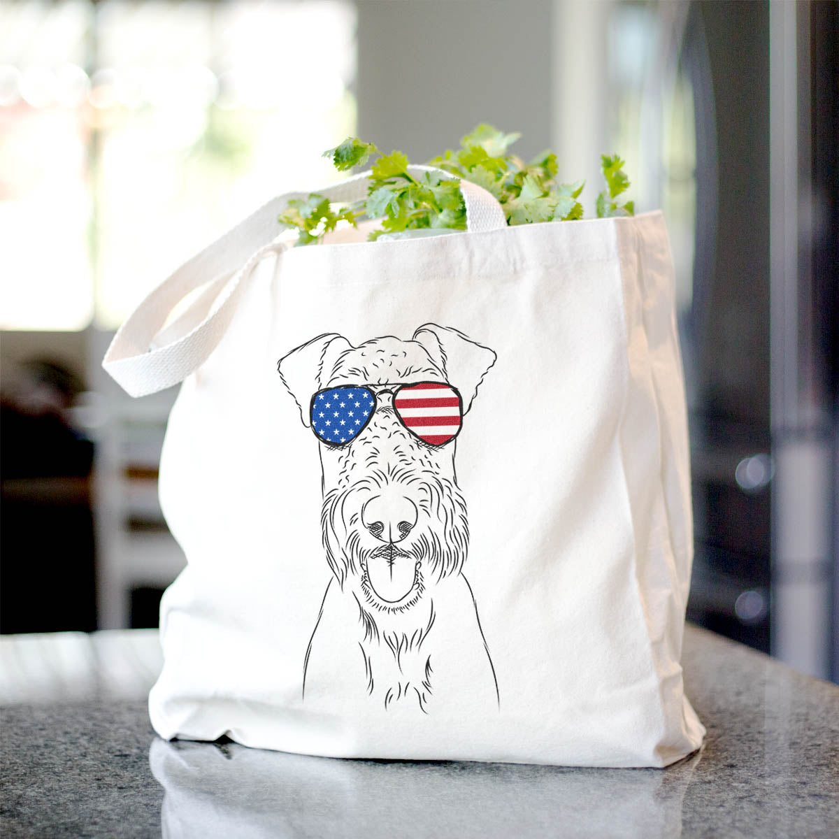 Andy the Airedale Terrier - Tote Bag