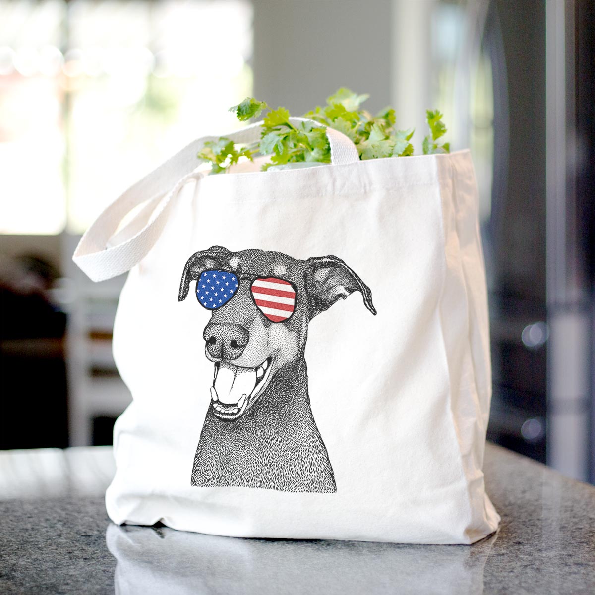 Bunnie the Doberman Pinscher - Tote Bag