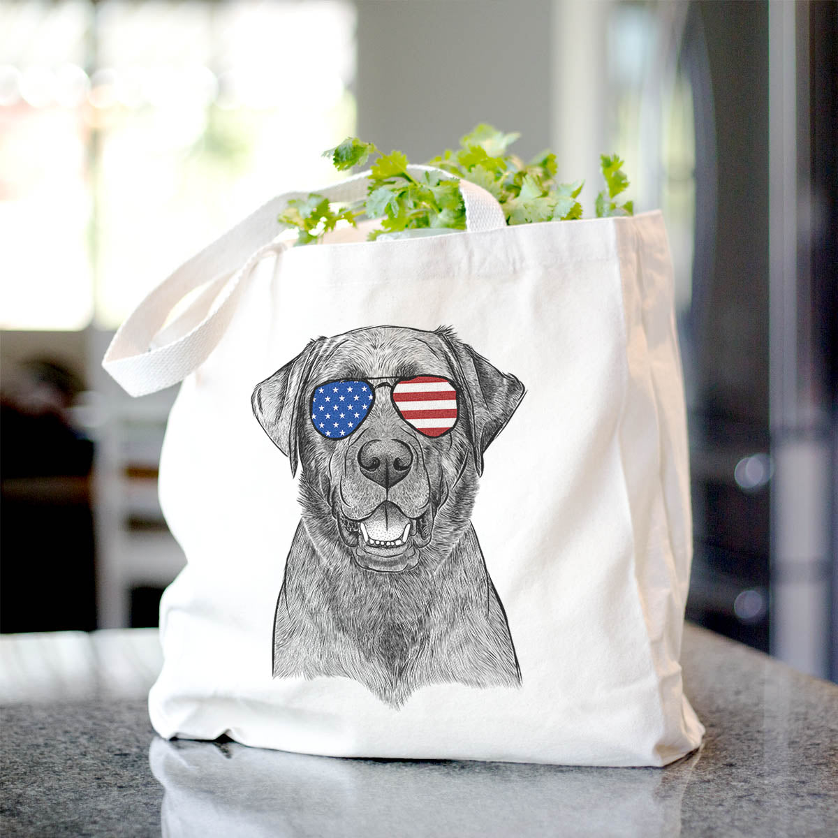 Heath the Black Lab - Tote Bag