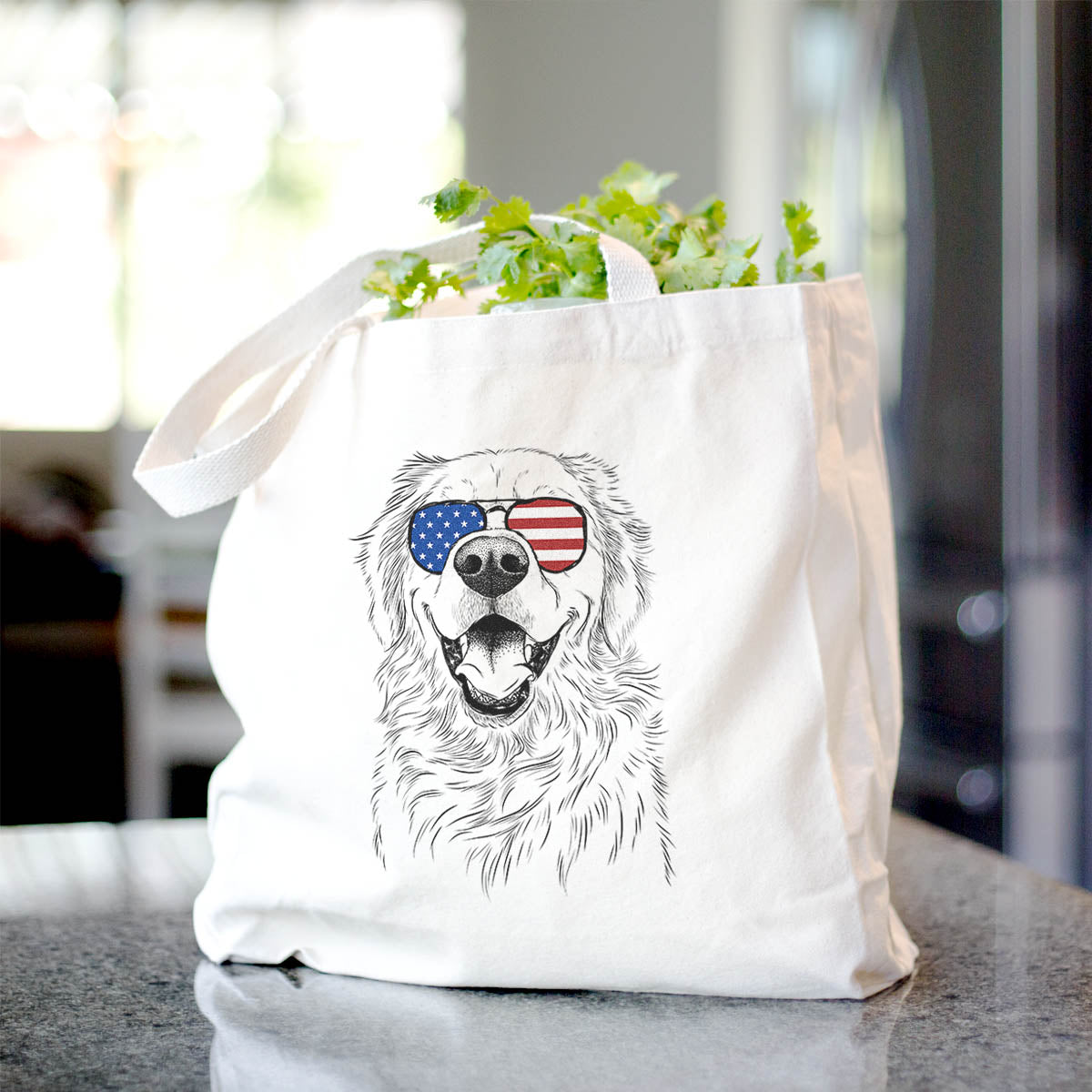 Roger the Golden Retriever - Tote Bag