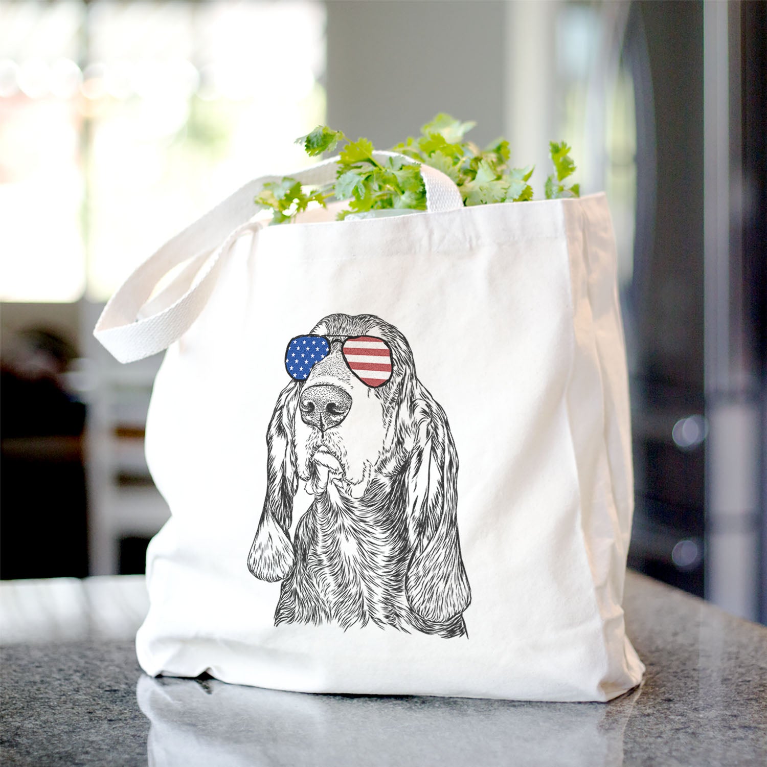 Stu the Black and Tan Coonhound - Tote Bag