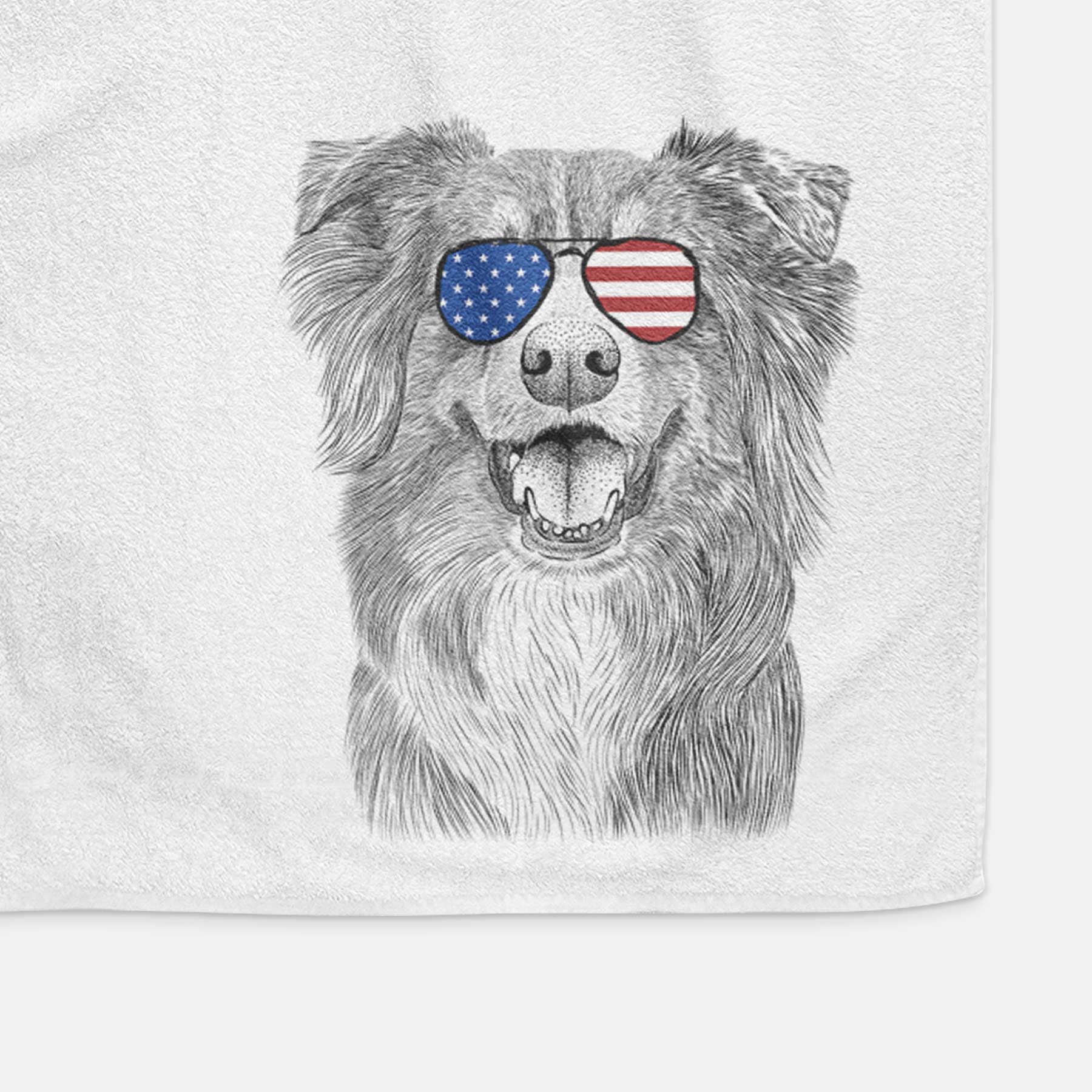 Aussie Parker the Australian Shepherd Decorative Hand Towel