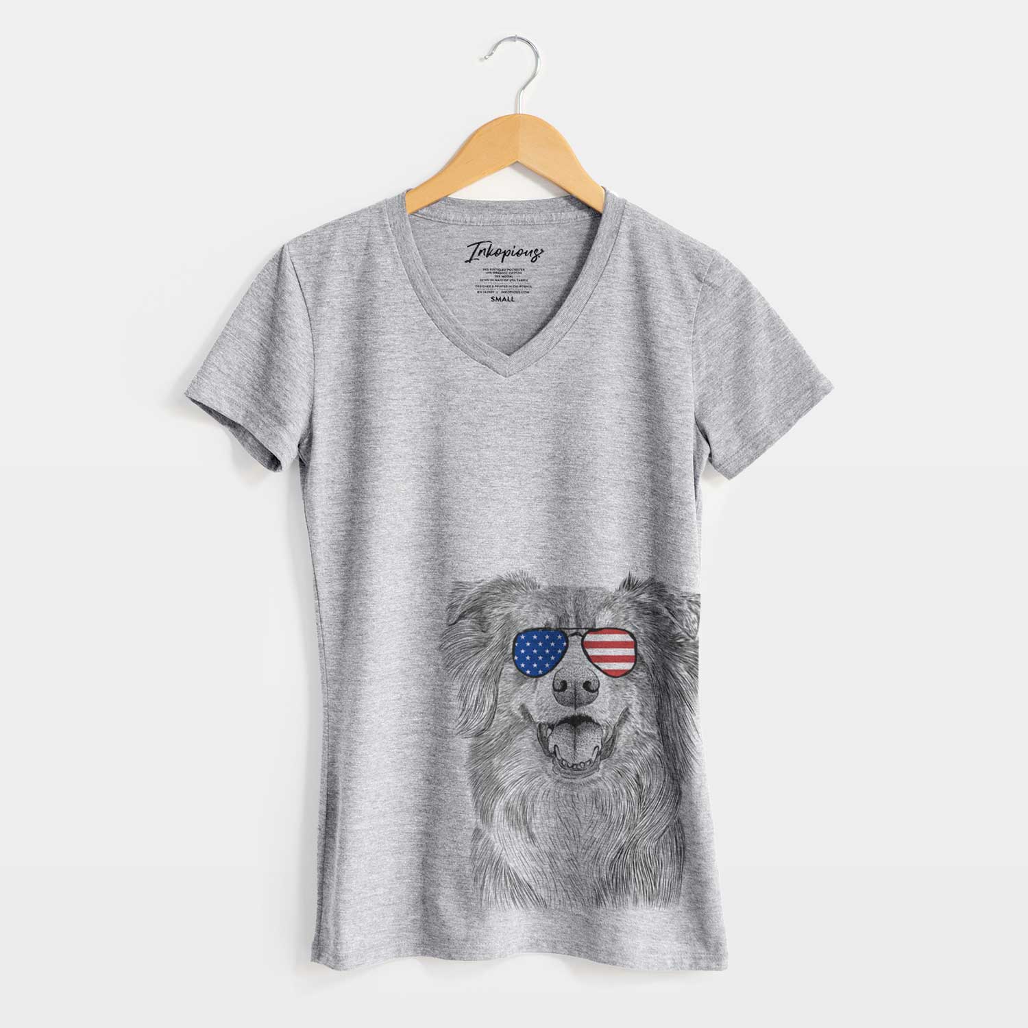 USA Aussie Parker the Australian Shepherd - Women's Perfect V-neck Shirt
