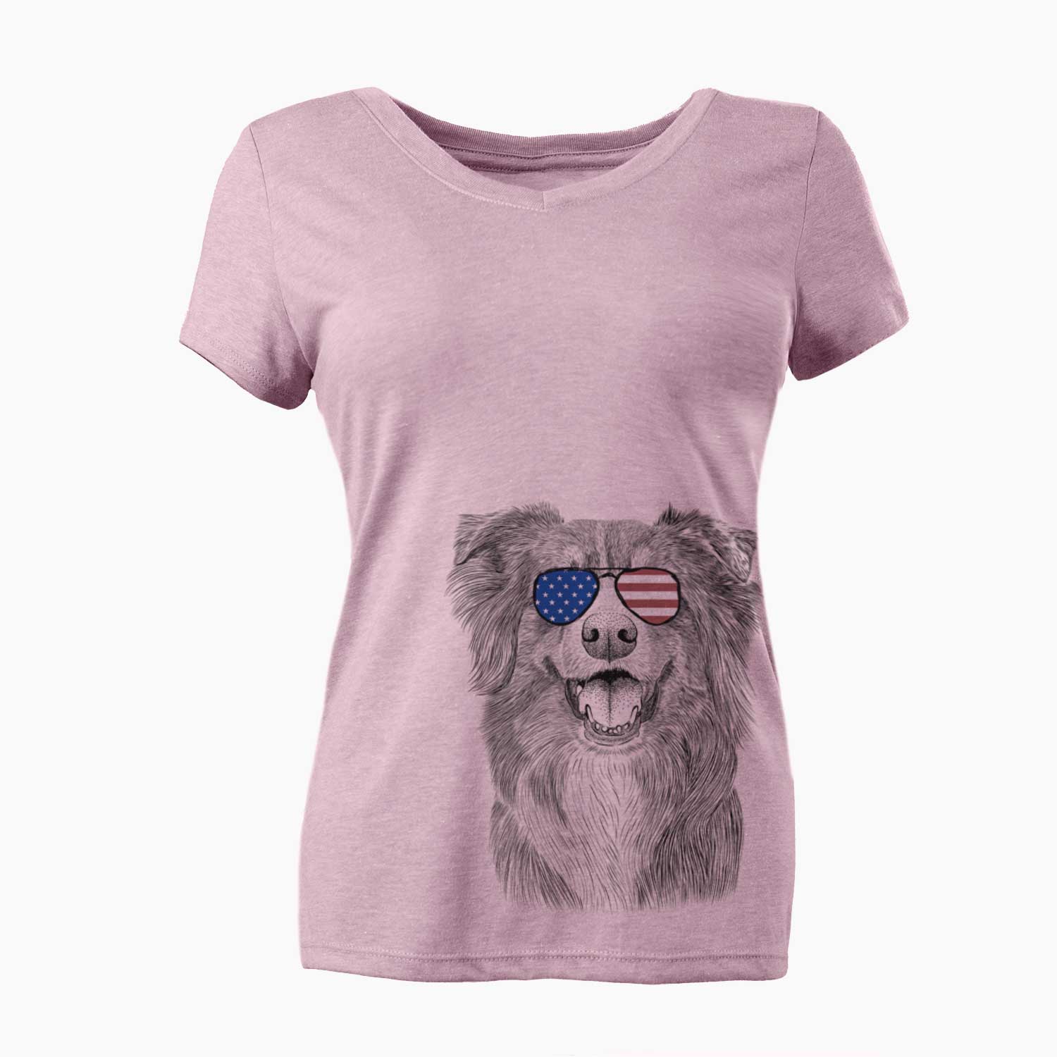 USA Aussie Parker the Australian Shepherd - Women's Perfect V-neck Shirt